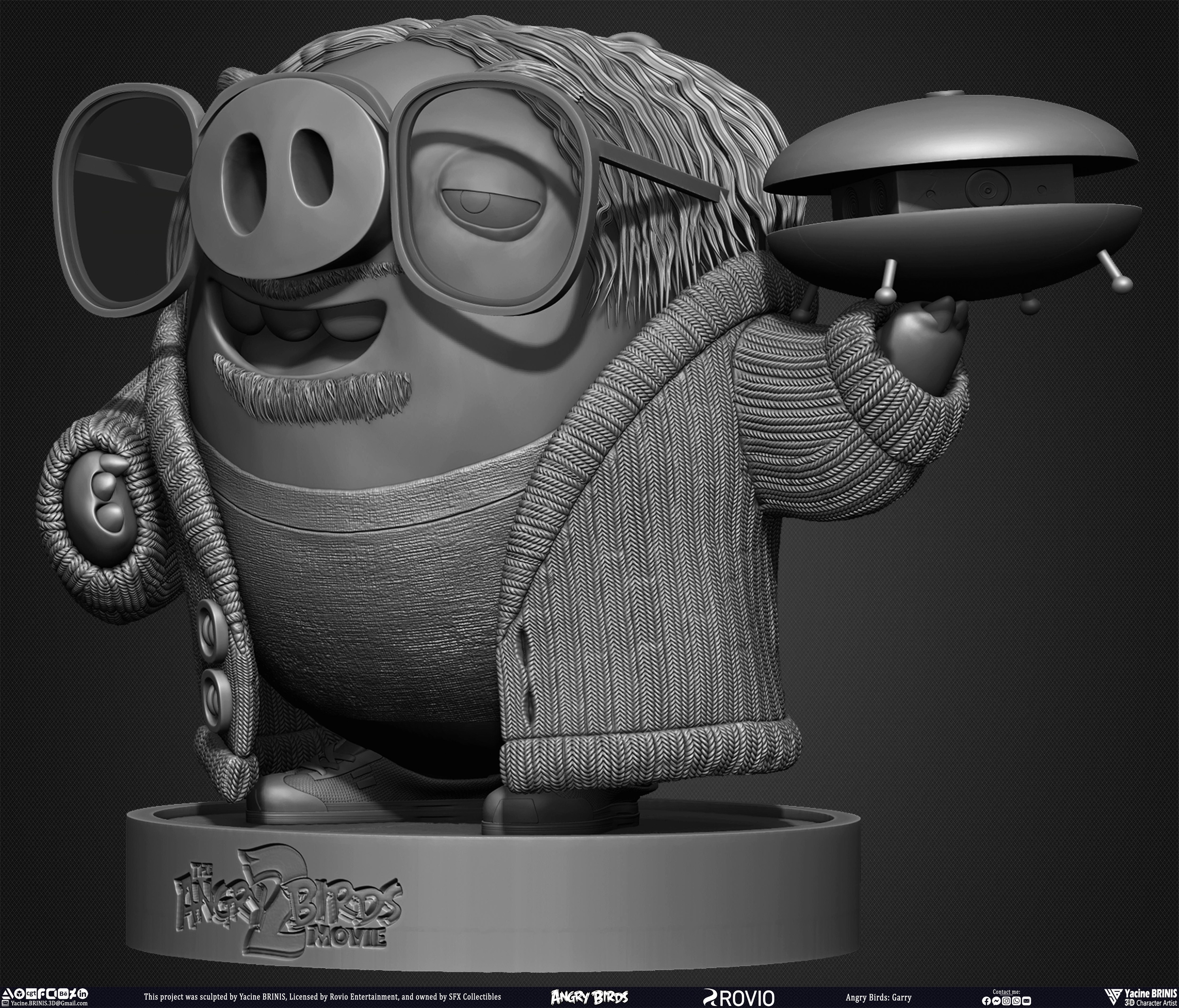 Garry Angry Birds Rovio Entertainment sculpted By Yacine BRINIS 006