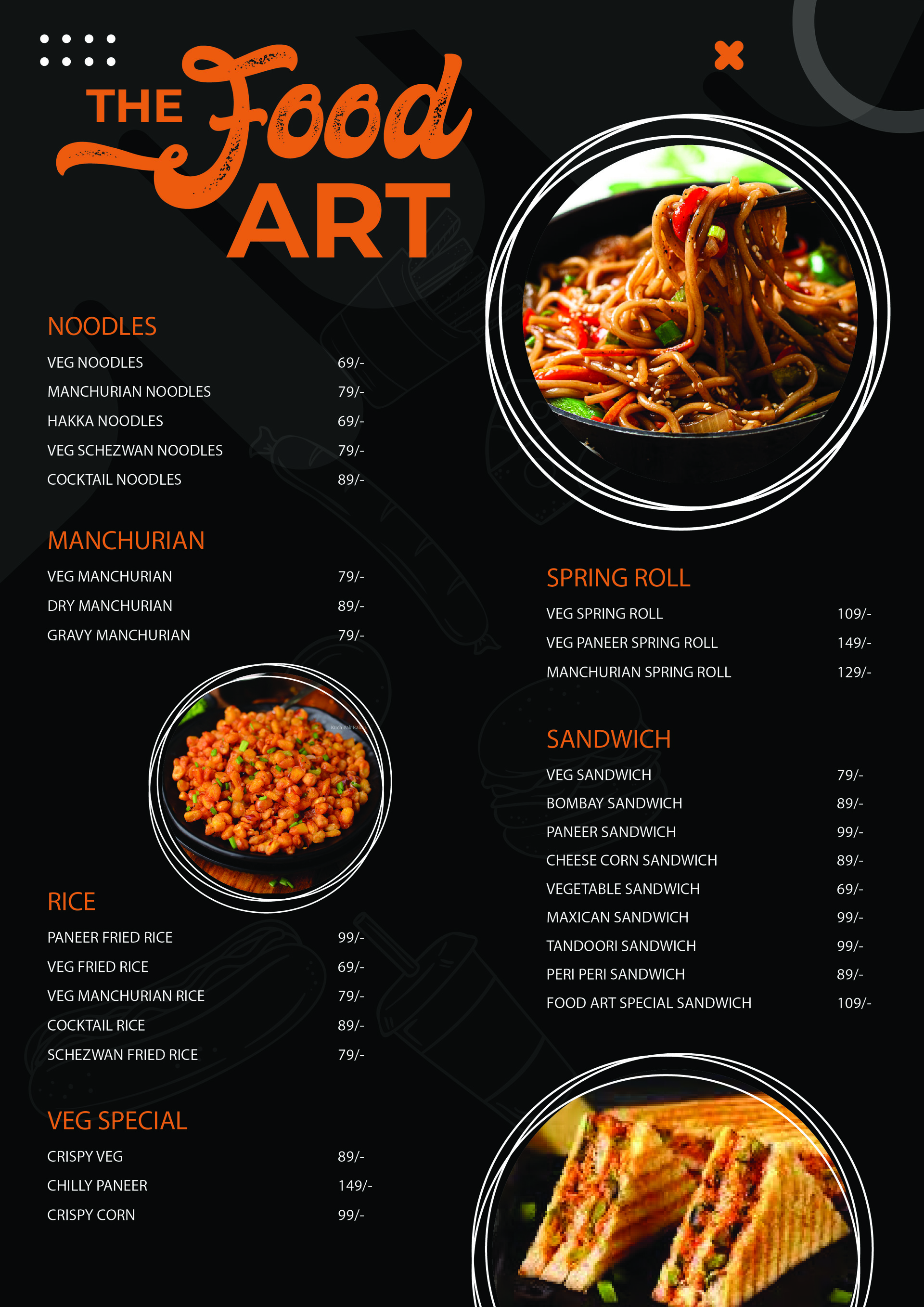 Trupti Giri Food Art Menu Card