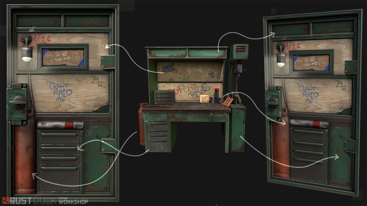 Duck Duck Workbench Level 2 Armoured Door Rust Skin