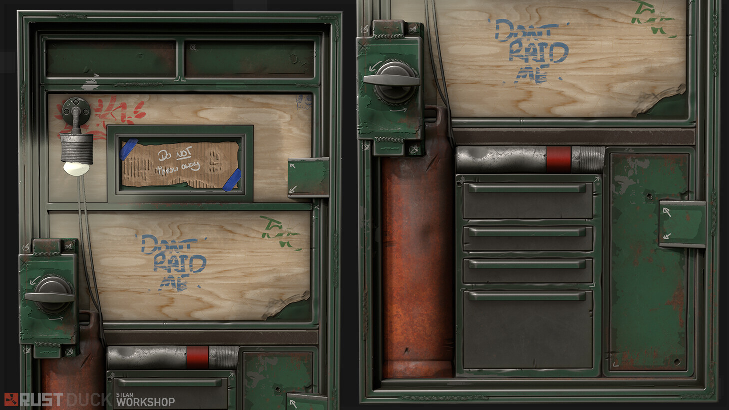 ArtStation - Workbench Level 2 Armoured Door - Rust Skin
