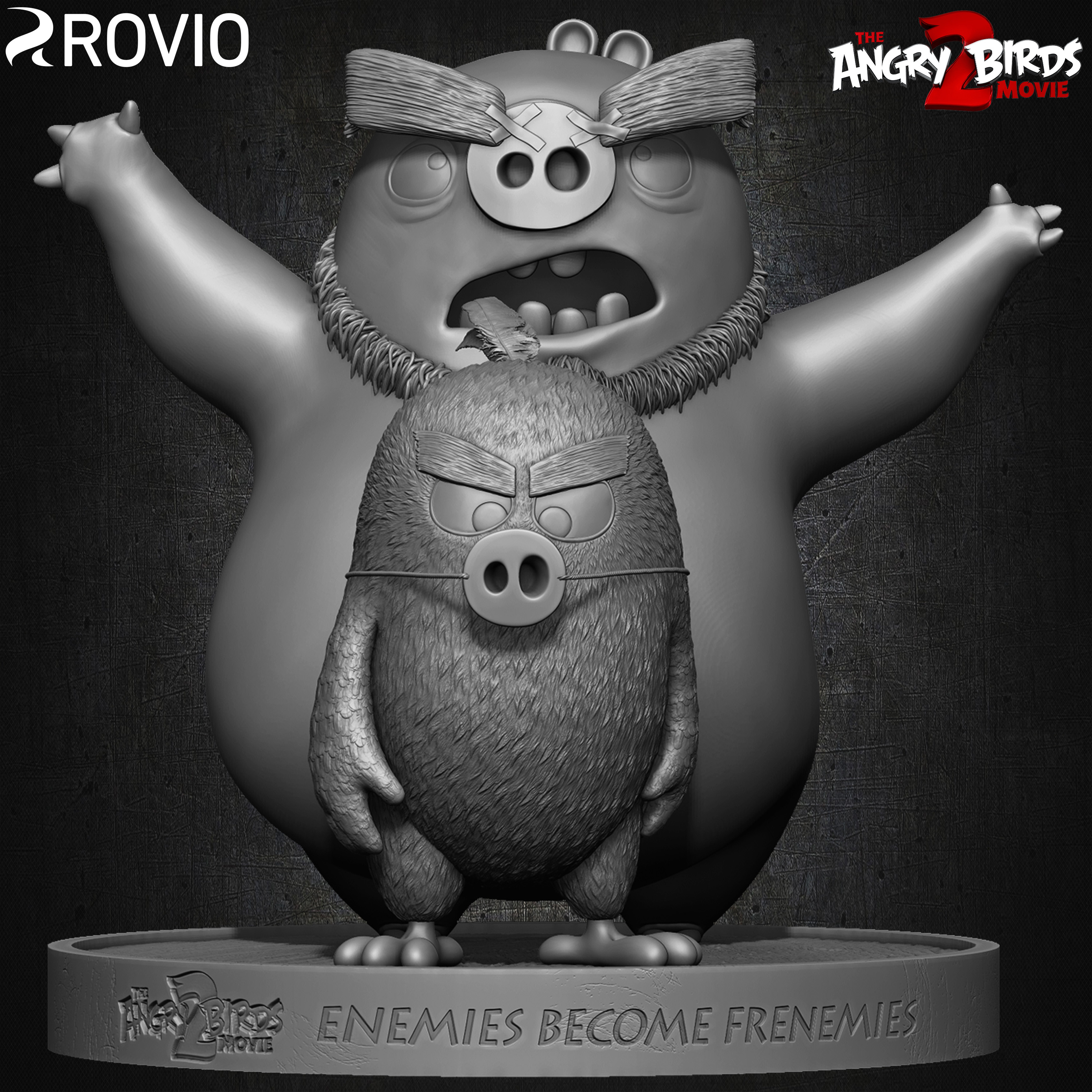Red and Leonard Diorama Angry Birds movie 02 Rovio Entertainment sculpted by Yacine BRINIS 001