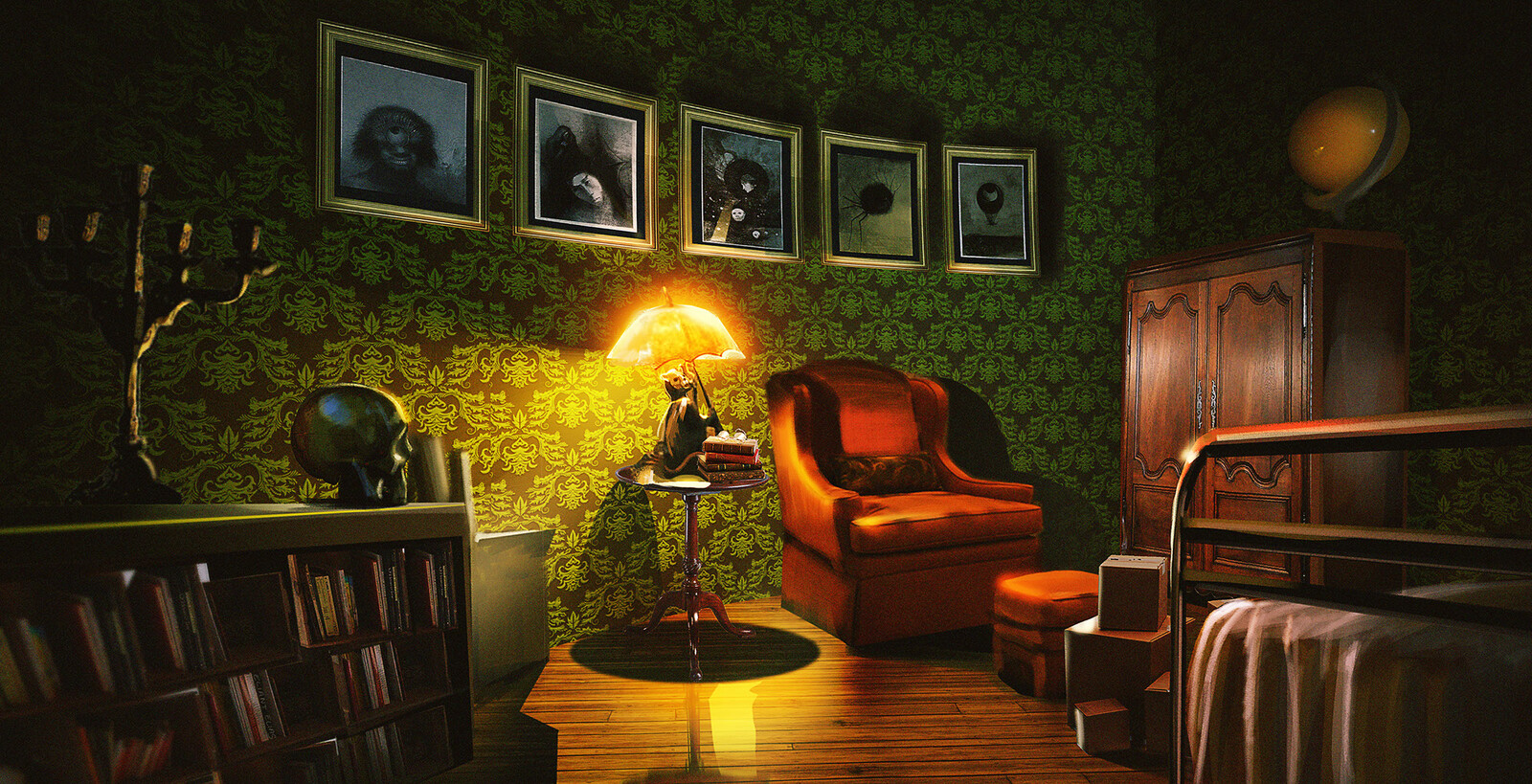 Set design for the film: Fantasmas y la Ultima Pesadilla