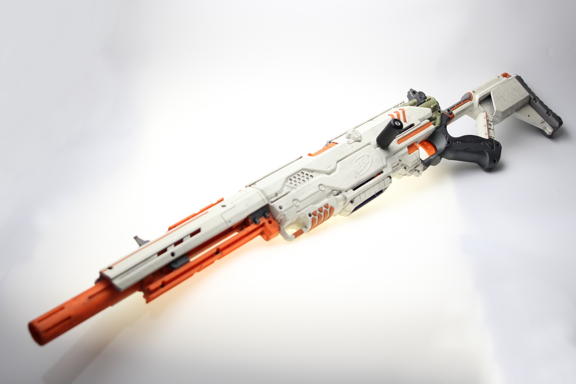 Nerf Custom Pained Modified Upgraded Longstrike Sniper Elite