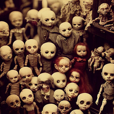 Dark philosophy darkphilosophy creepy doll collection vintage photo scary horro 287d3c14 a1a5 4509 8897 5e0ef31a084b 1