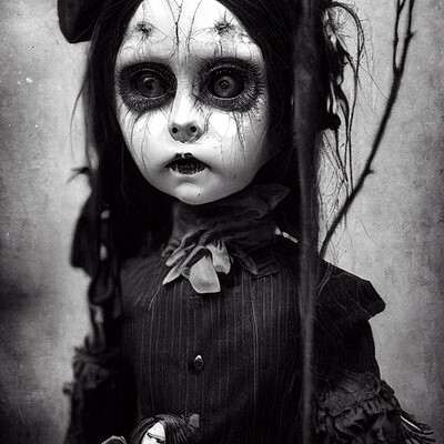 Dark philosophy darkphilosophy creepy doll collection black and white vintage p 95f45f8f 8552 4c93 bba8 5d97bdd51b7f