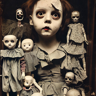 Dark philosophy darkphilosophy creepy doll collection vintage photo scary horro a058c341 220d 489b 8679 631736b635b2