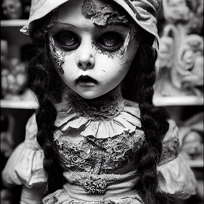 Dark philosophy darkphilosophy creepy doll collection black and white vintage p 453e878e 6118 45e4 a85d e25299f5d933