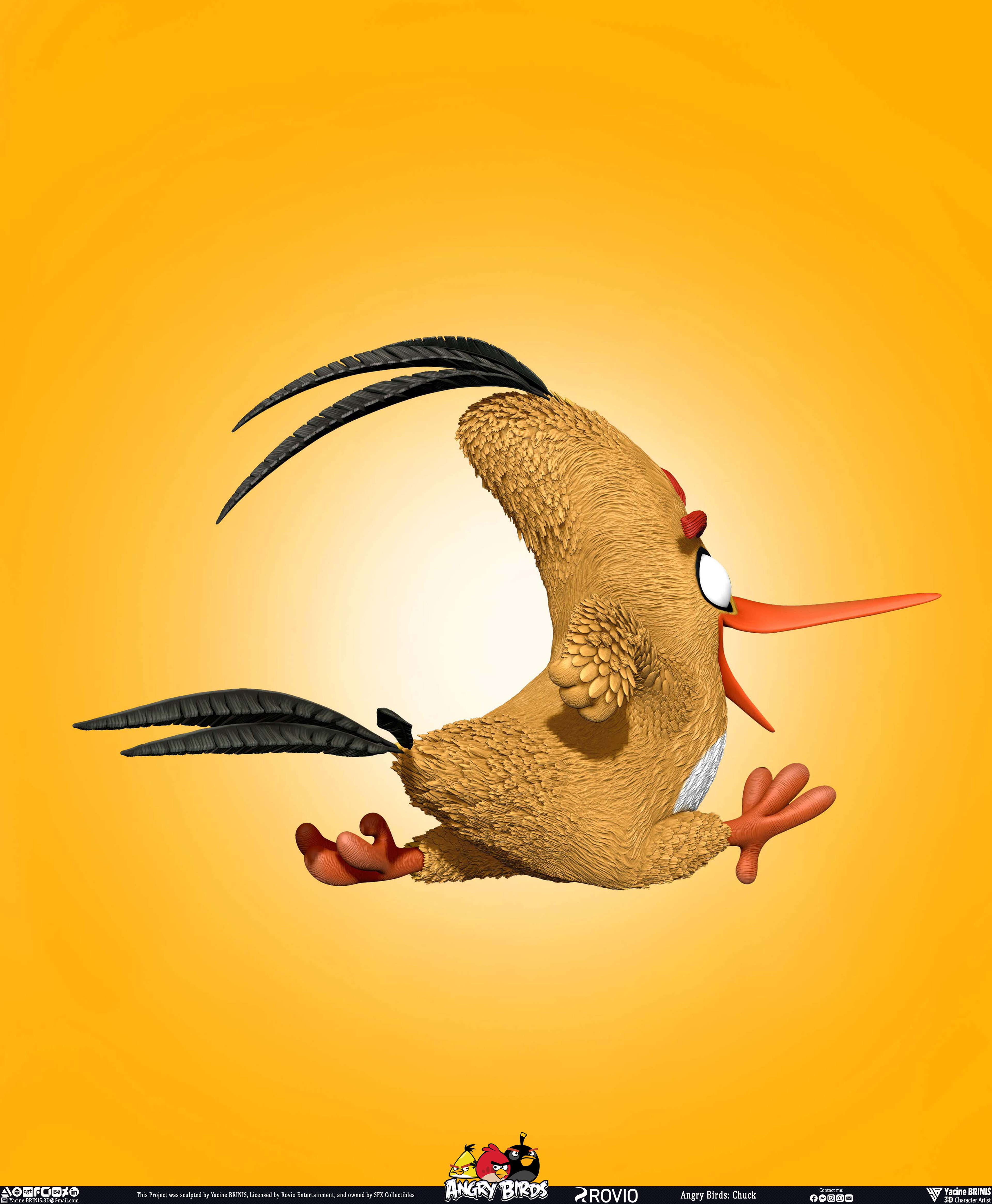 Chuck Angry Birds Rovio Entertainment sculpted by Yacine BRINIS 012