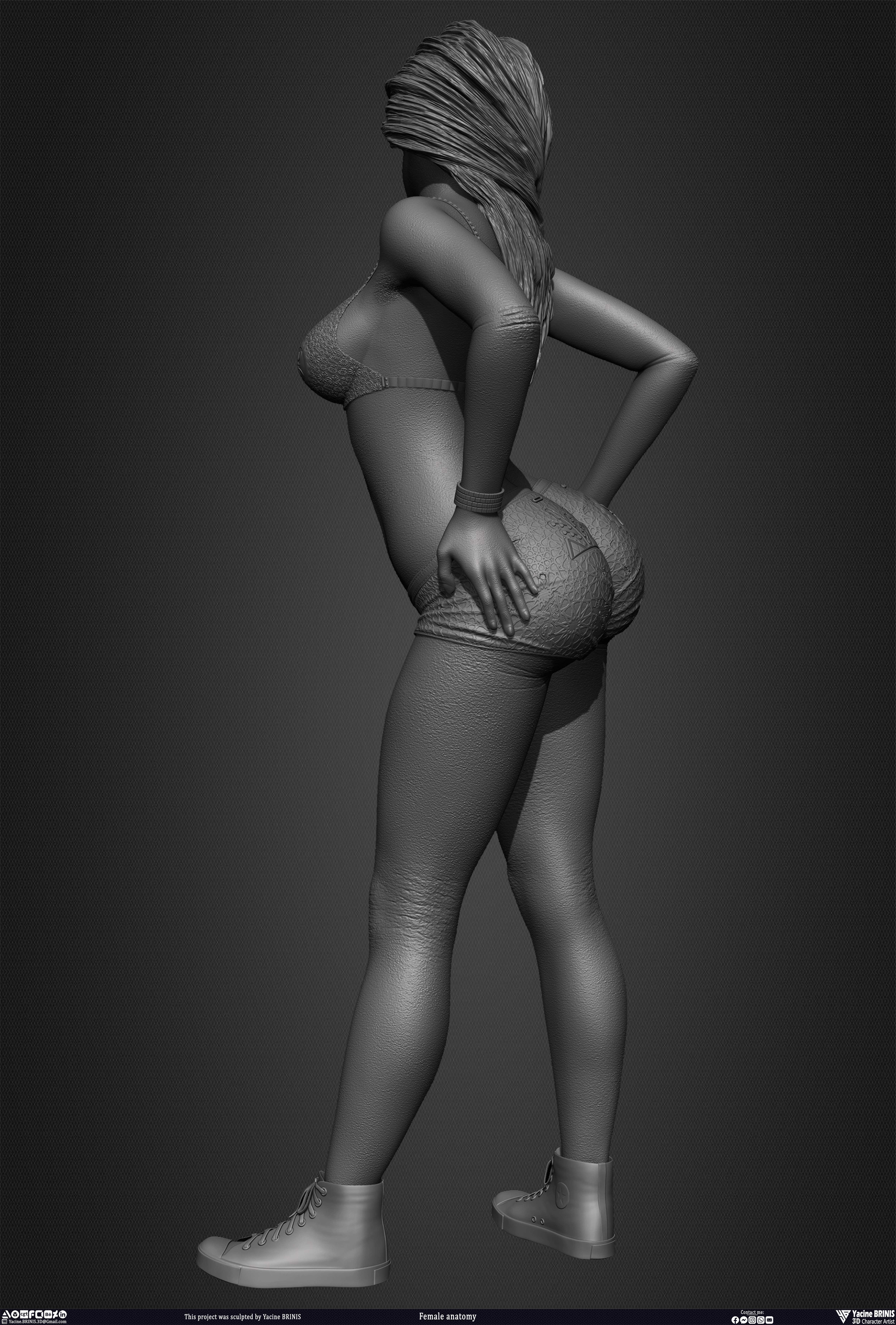 Female anatomy sculpted by Yacine BRINIS 012