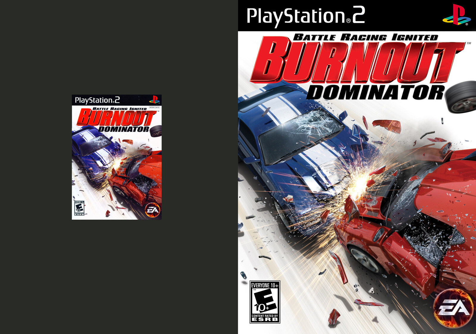 Burnout: Dominator (2007) - Scanned cover vs. Upscaled