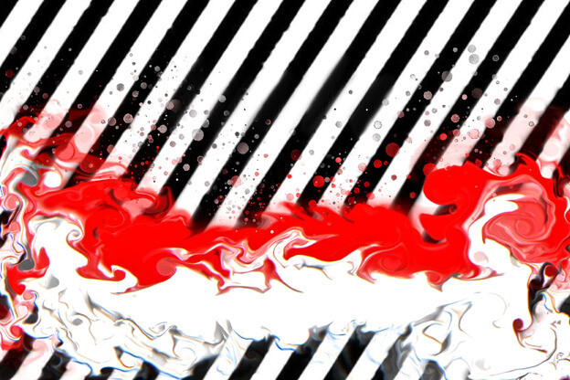 purchase version 3 prints here:  https://donlawrenceart.artstation.com/store/prints/zOmqR/red-and-white-fluid-pour-striped-abstract-art-3
