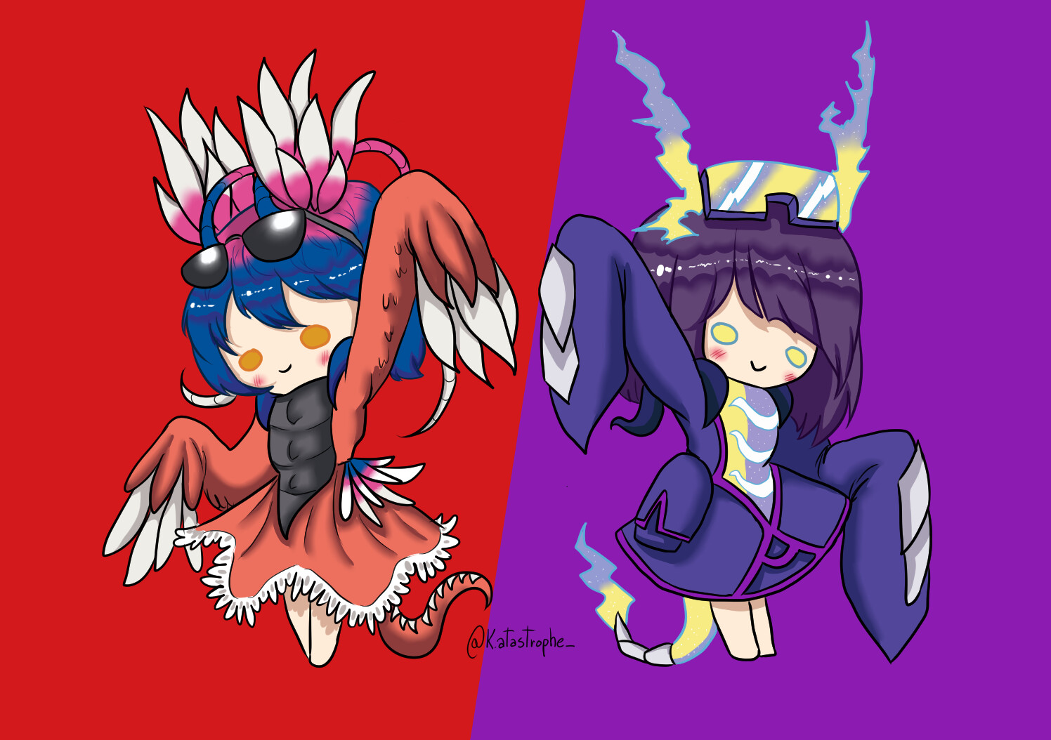 koraidon and miraidon (pokemon and 1 more) drawn by minato_niku_(