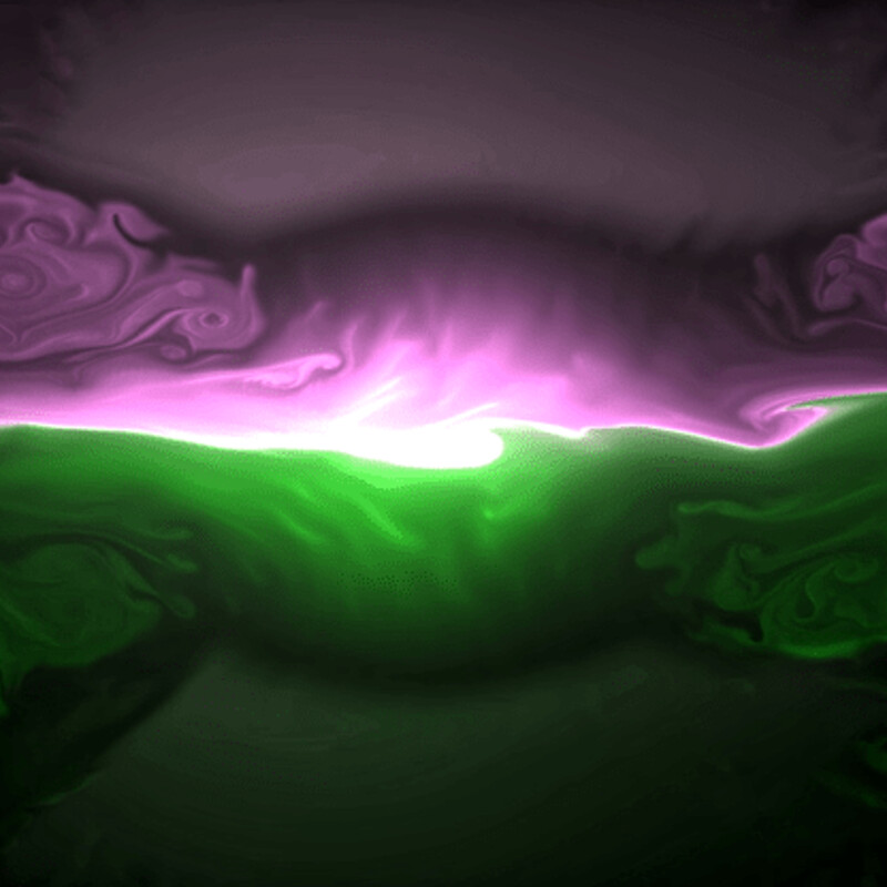 Purple and Green fluid abstract collection