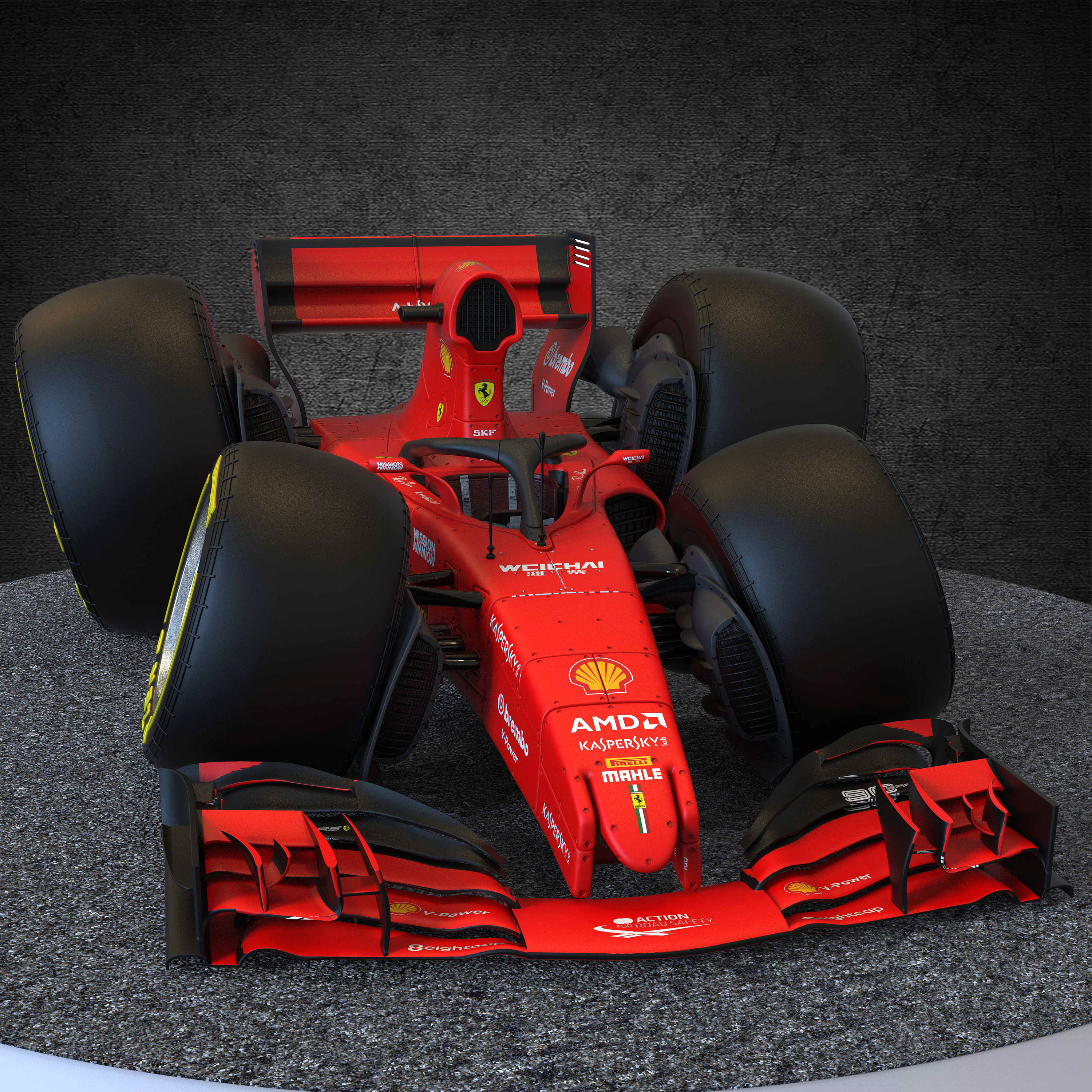 Formula One Car stylized sport car sculpted by Yacine BRINIS 001