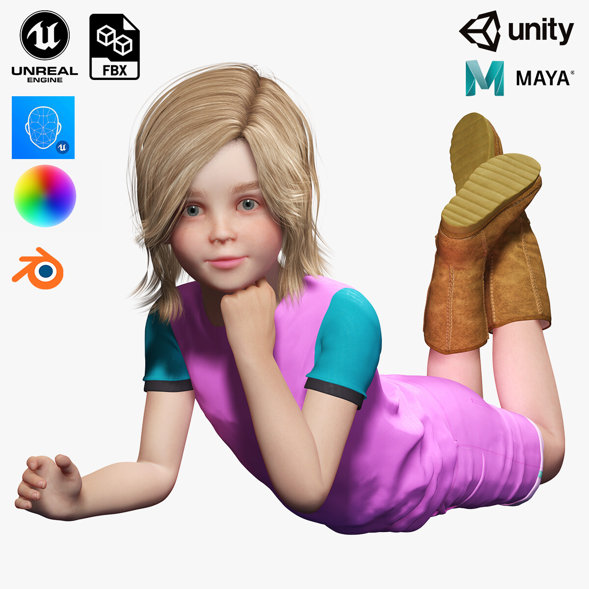 ArtStation - Realistic girl teenager naked and clothed