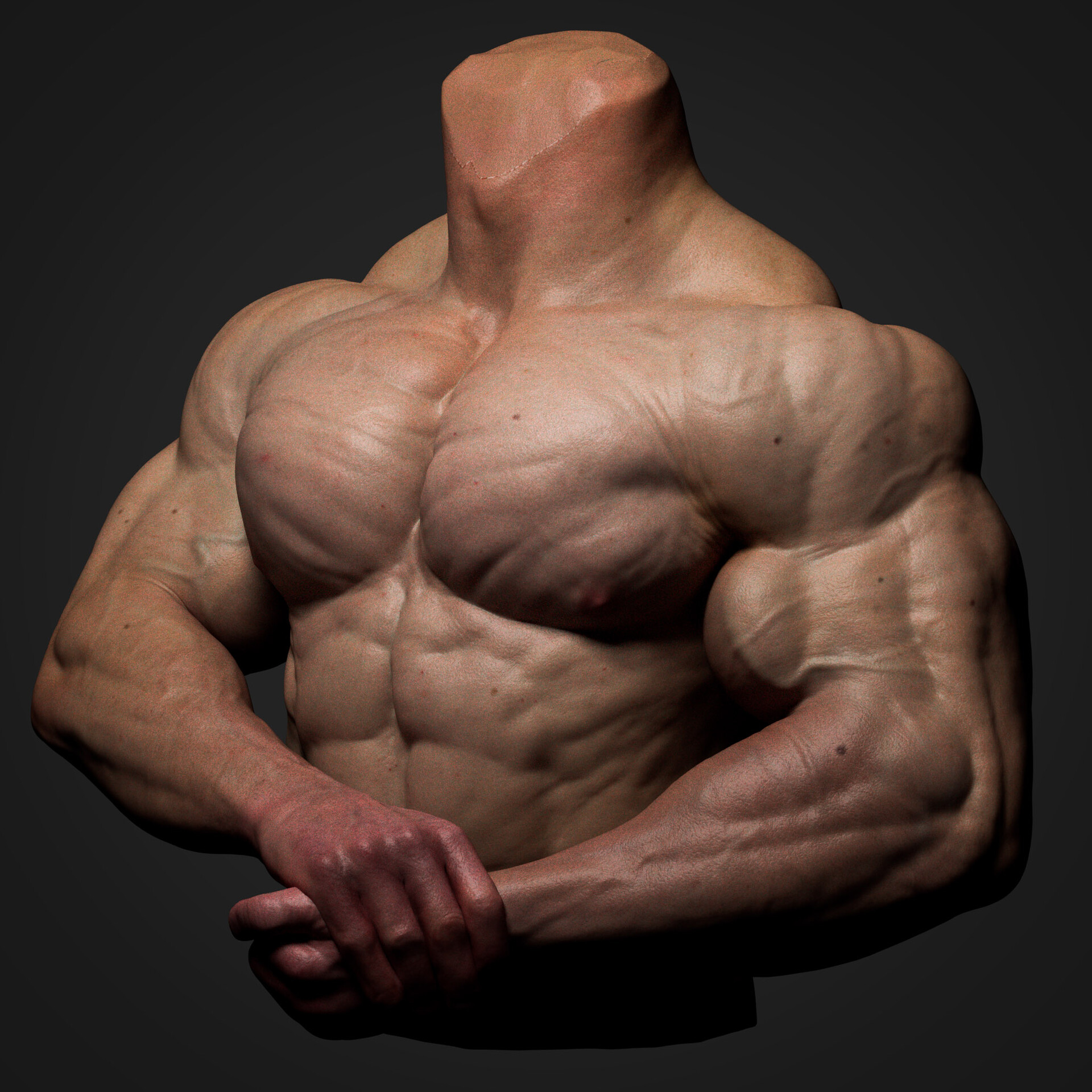 Muscular man's side chest pose. Stock Photo | Adobe Stock