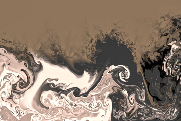 purchase version 4 prints here:  https://donlawrenceart.artstation.com/store/prints/YJ4ye/tan-black-and-white-fluid-pour-abstract-art-4
