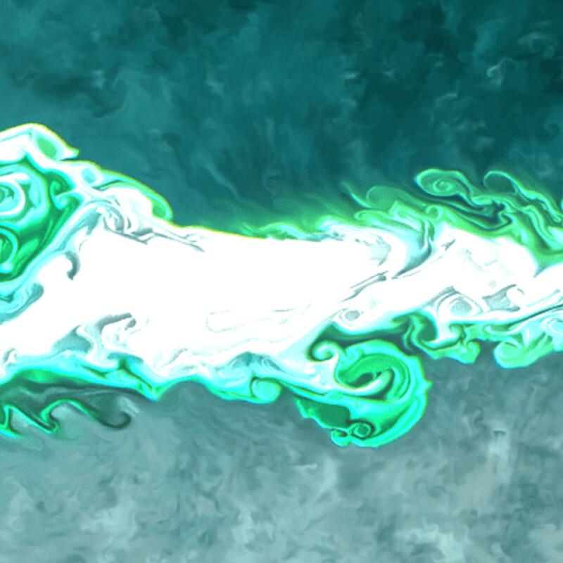 Green and Blue fluid abstract collection