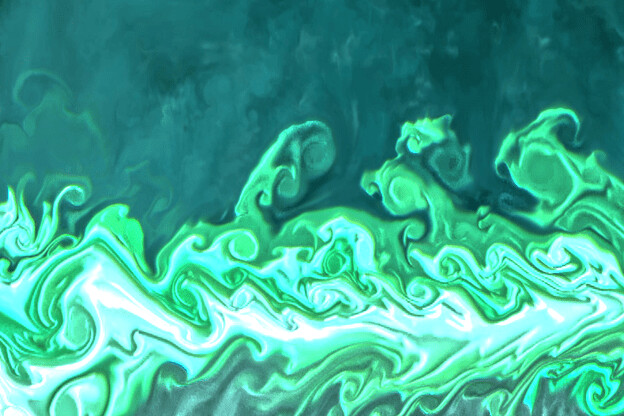 purchase version 5 prints here:  https://donlawrenceart.artstation.com/store/prints/g5mZY/green-and-blue-fluid-pour-abstract-5