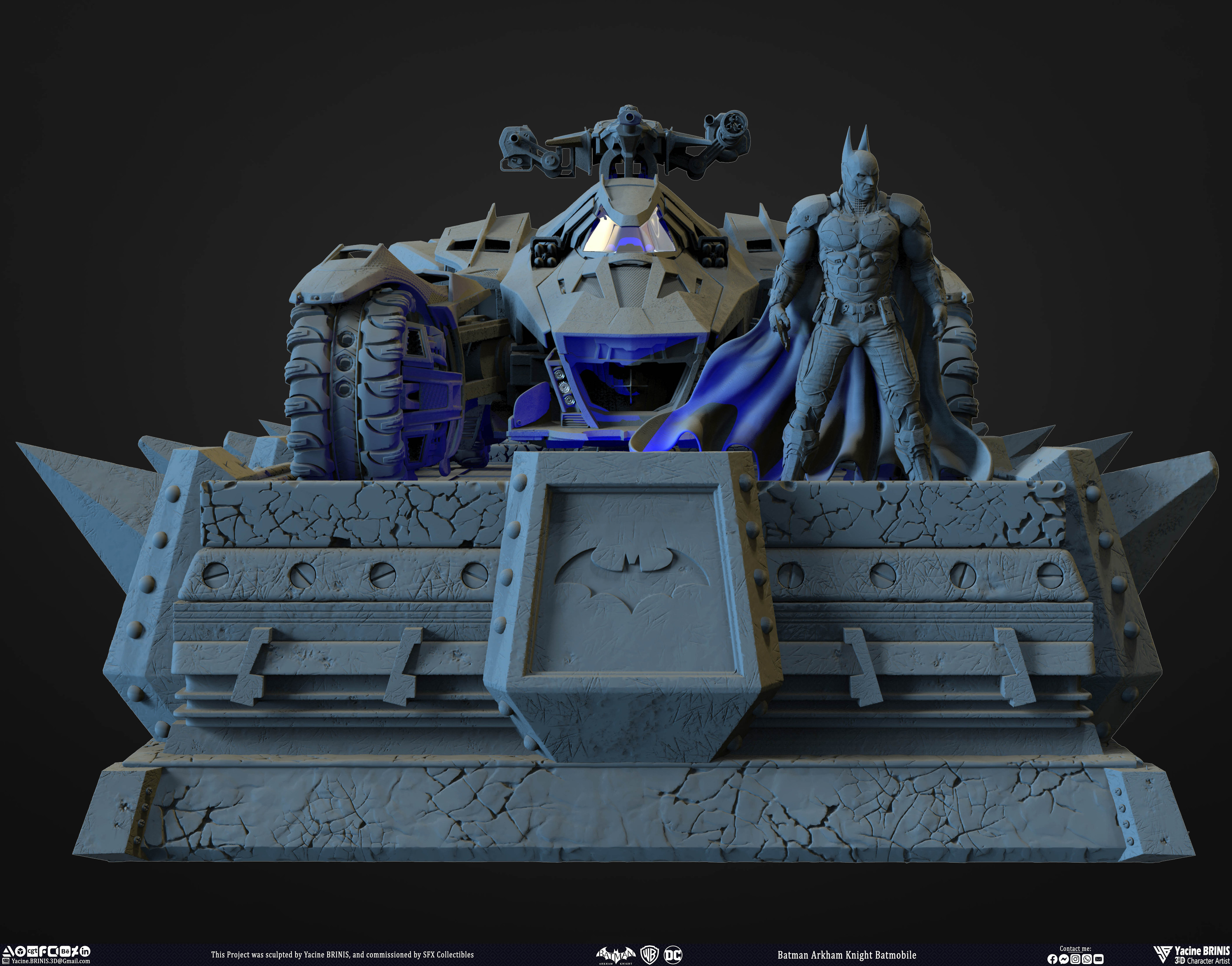 Batman Arkham Knight Batmobile  Sculpted by Yacine BRINIS 023