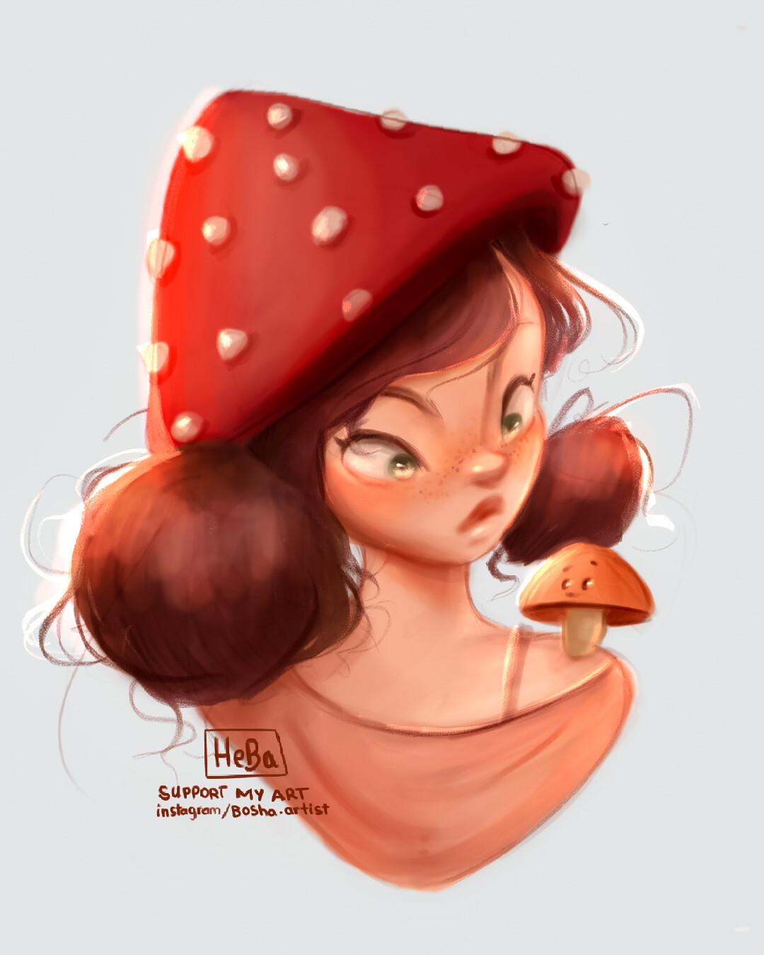 Mushroom Girl Character