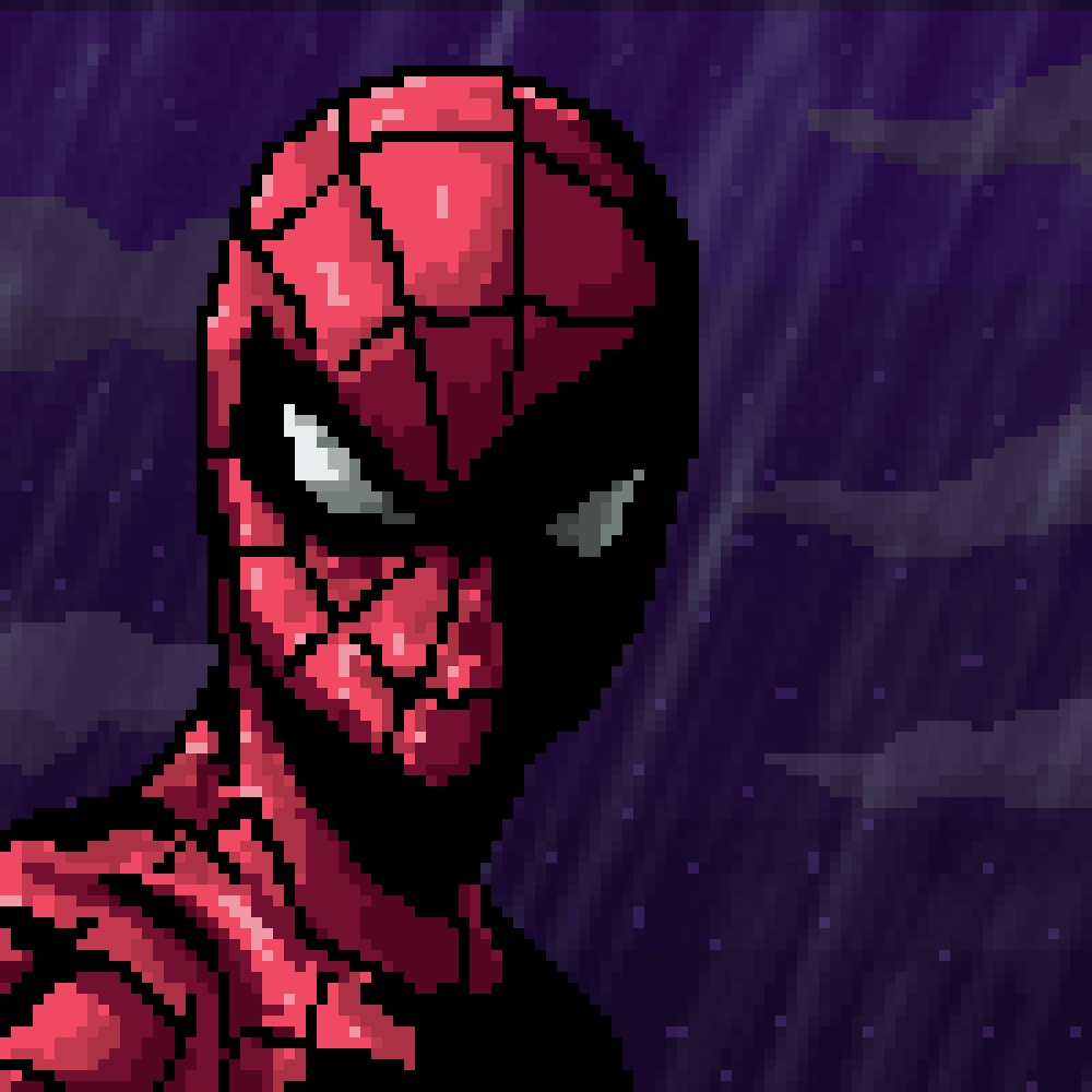 ArtStation - pixel art spider man gif