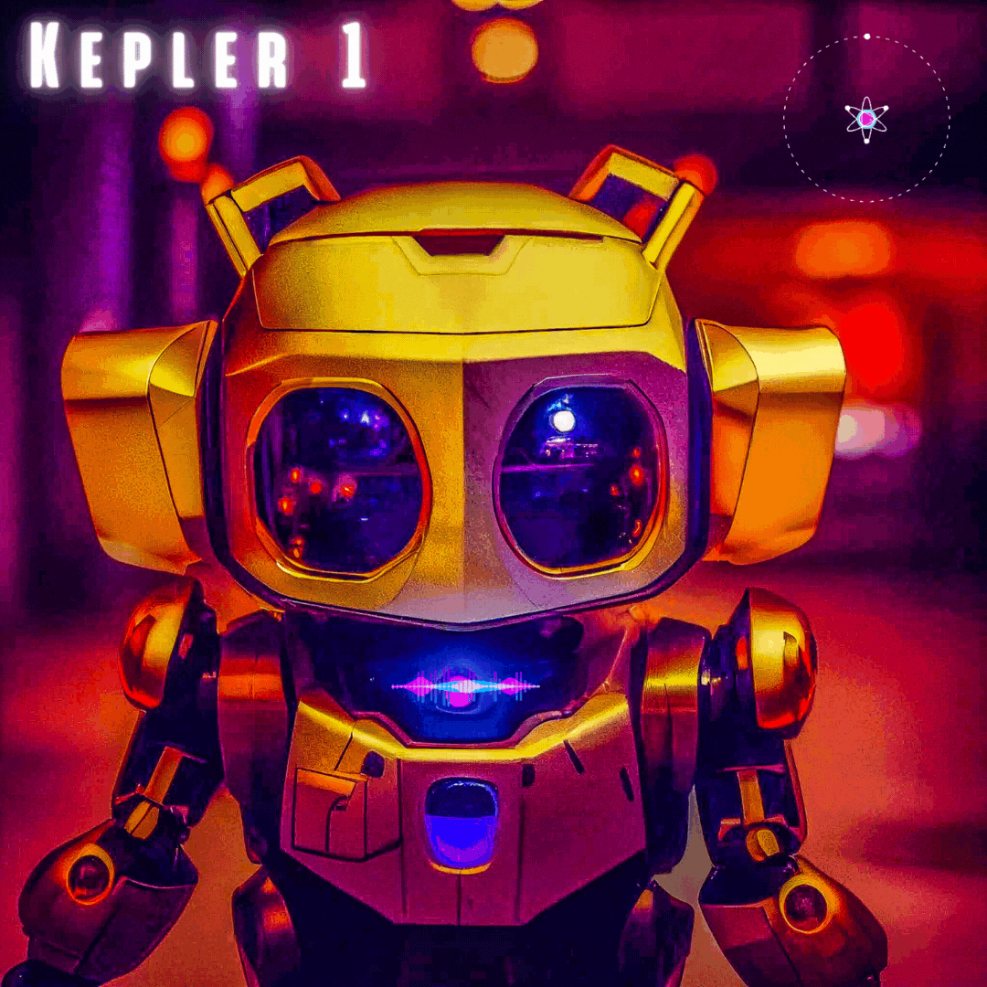Another robot that's part of the trading card collection. KEPLERS. Bringing in education and Science into this ecosystem to encourage  exploring real people, science facts and technology. 