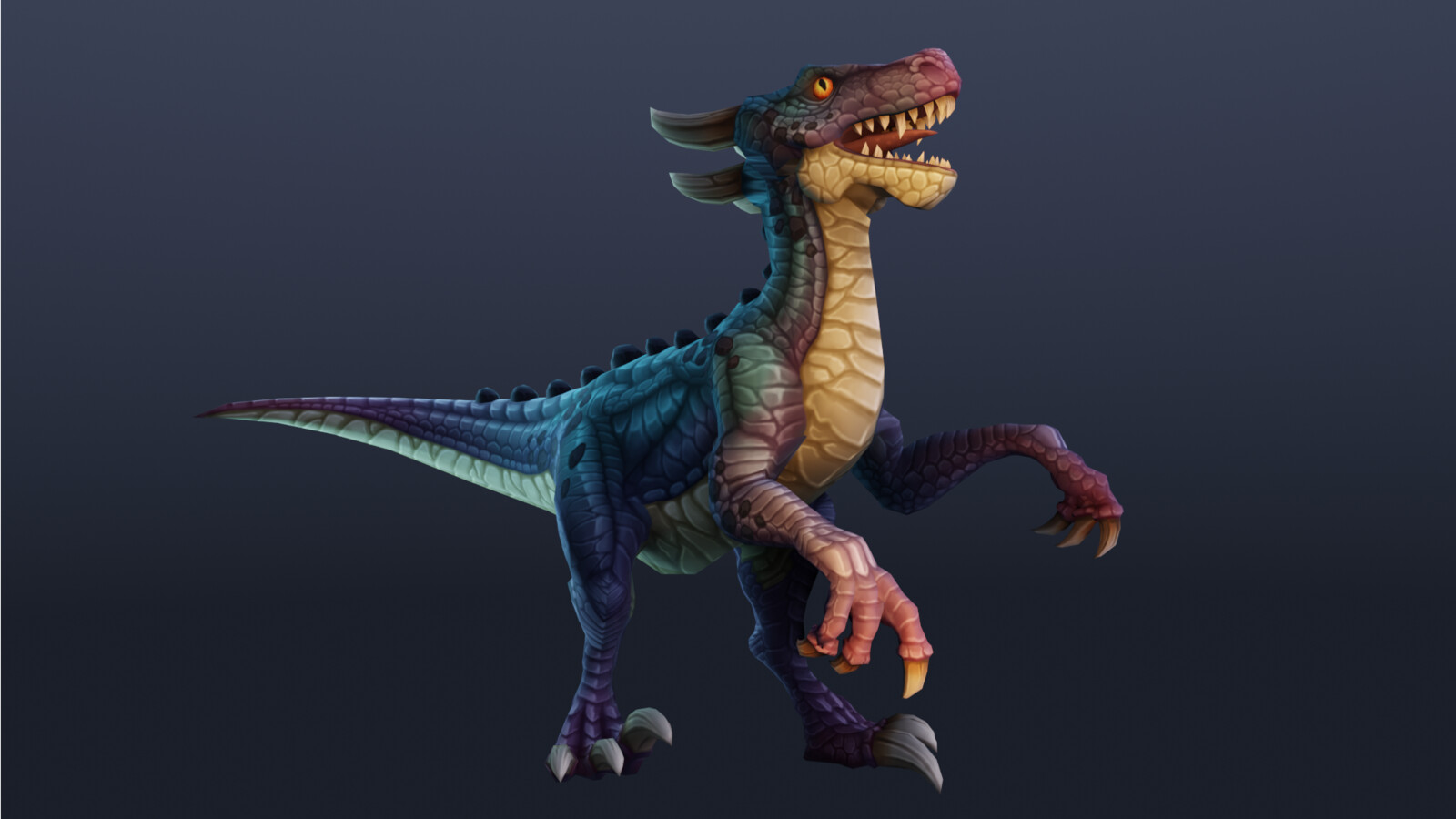 Marta Pańczak - Stylized creature concept & textures - Raptor