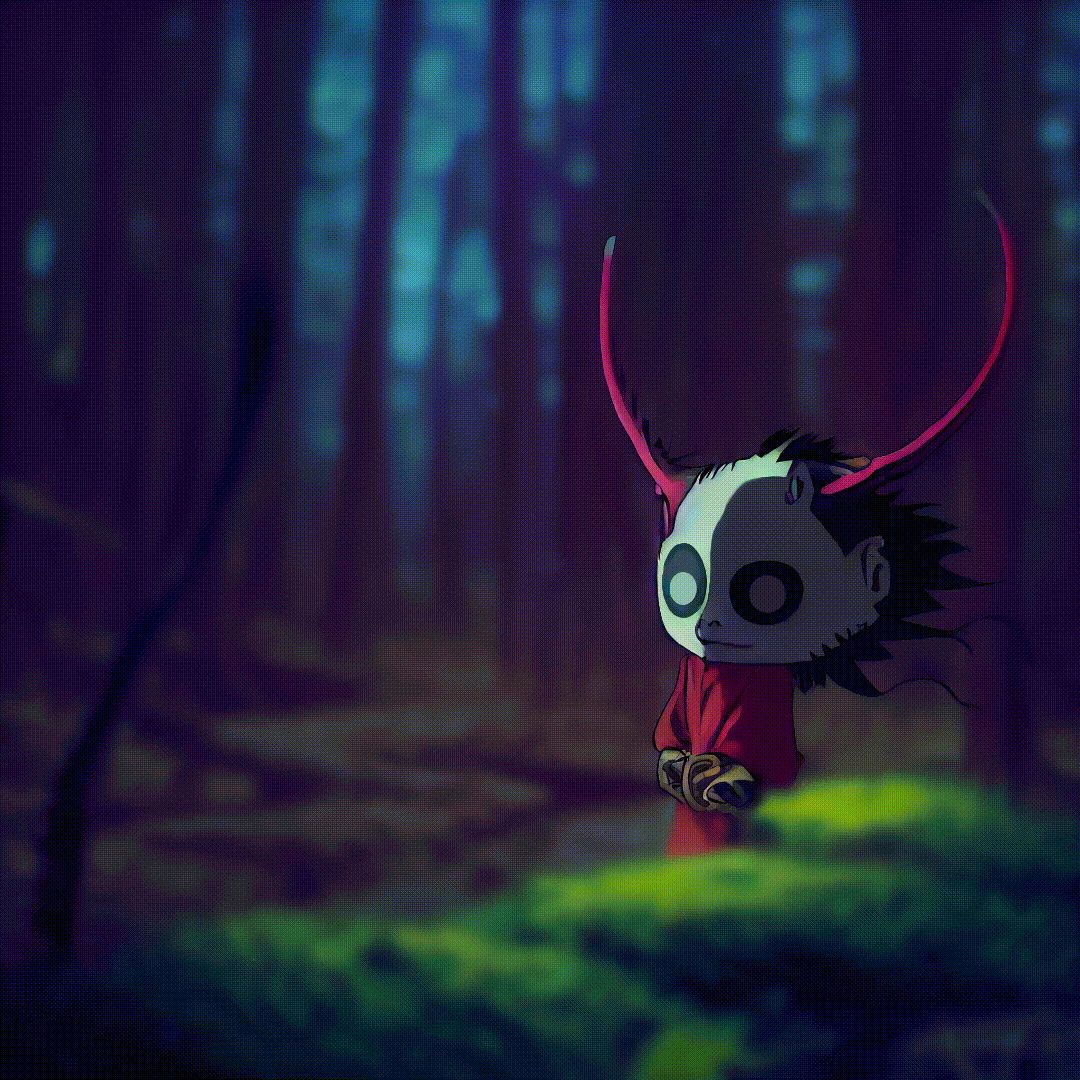 Deer humanoid yokai spirit