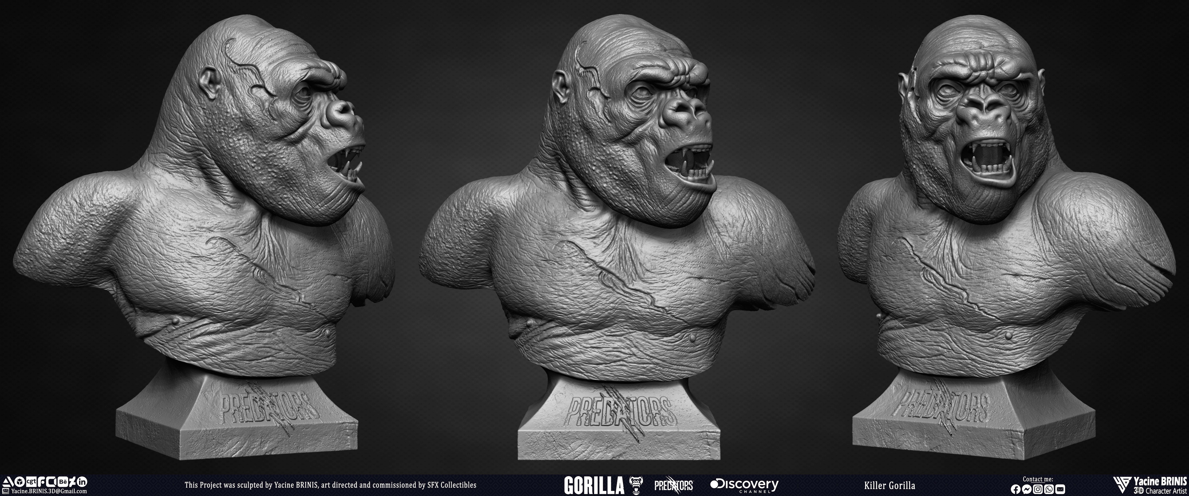 Killer Gorilla Predator sculpted by Yacine BRINIS 002