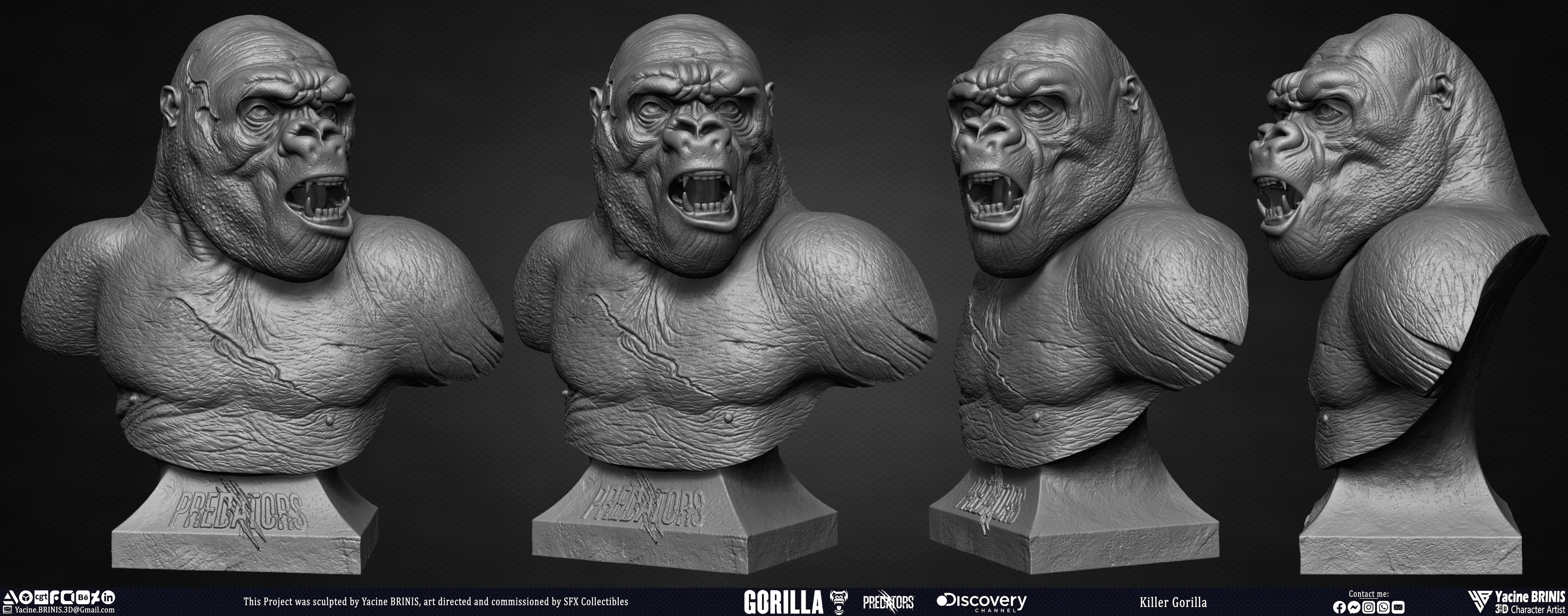 Killer Gorilla Predator sculpted by Yacine BRINIS 003