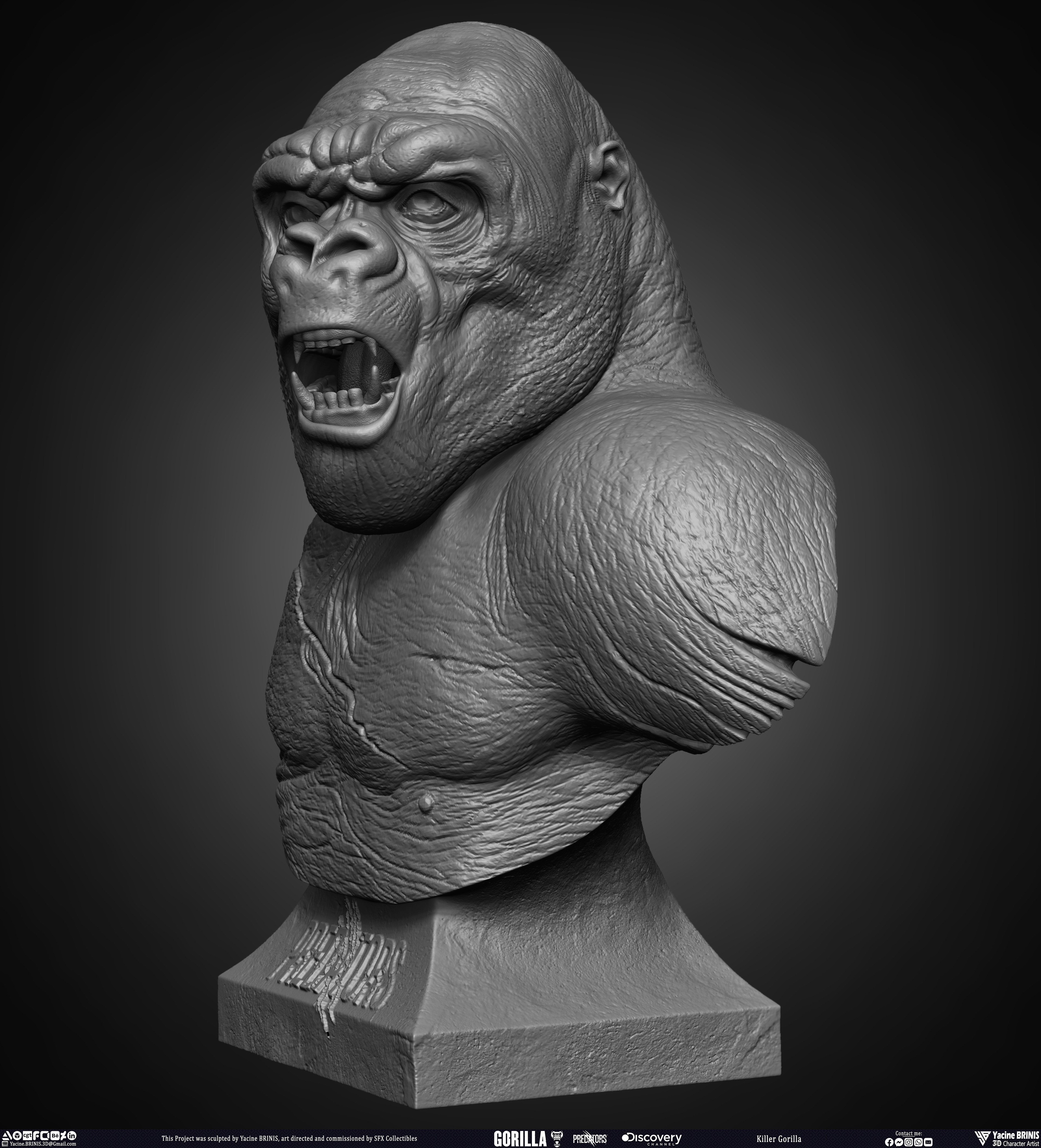 Killer Gorilla Predator sculpted by Yacine BRINIS 008
