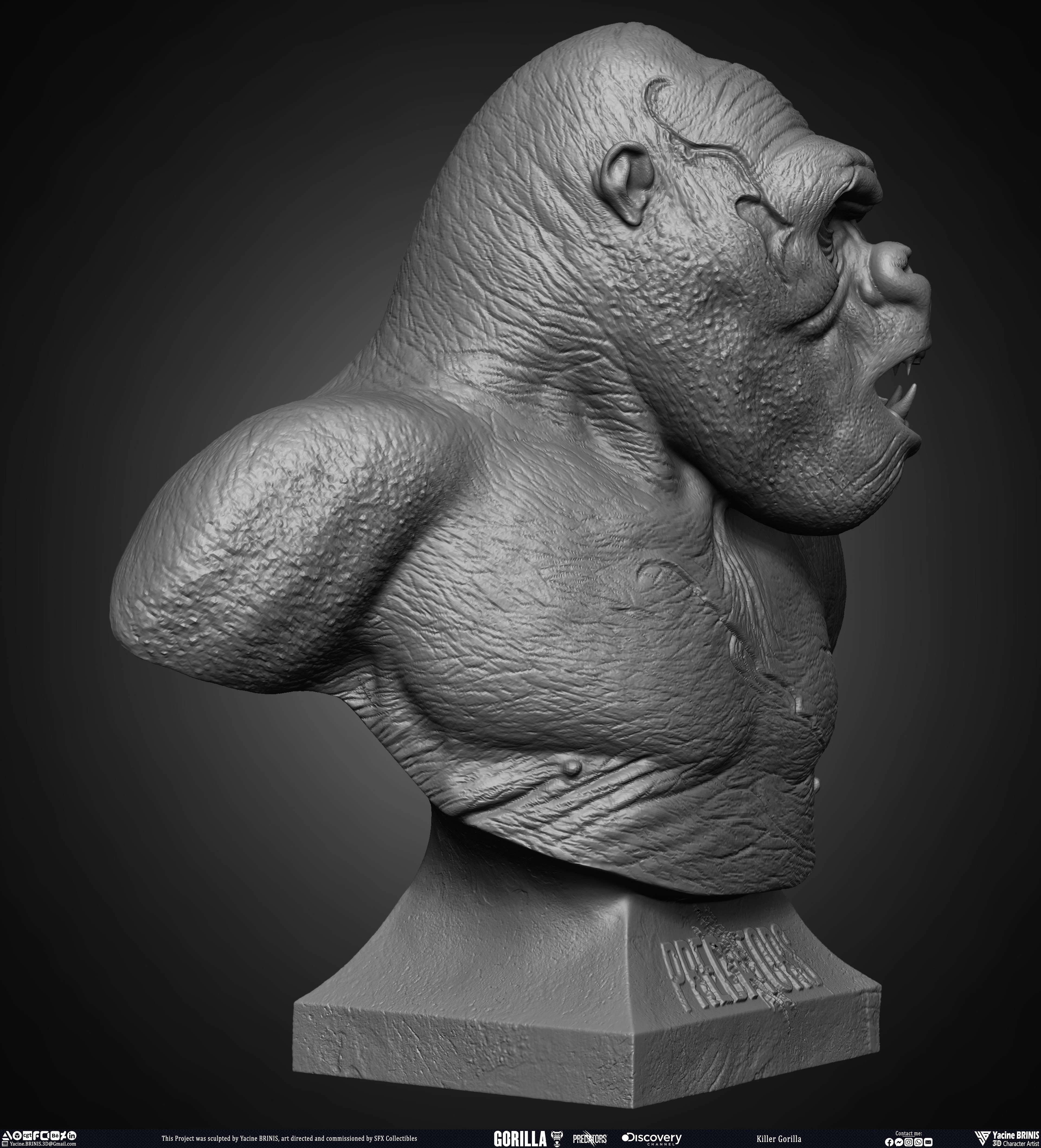 Killer Gorilla Predator sculpted by Yacine BRINIS 009