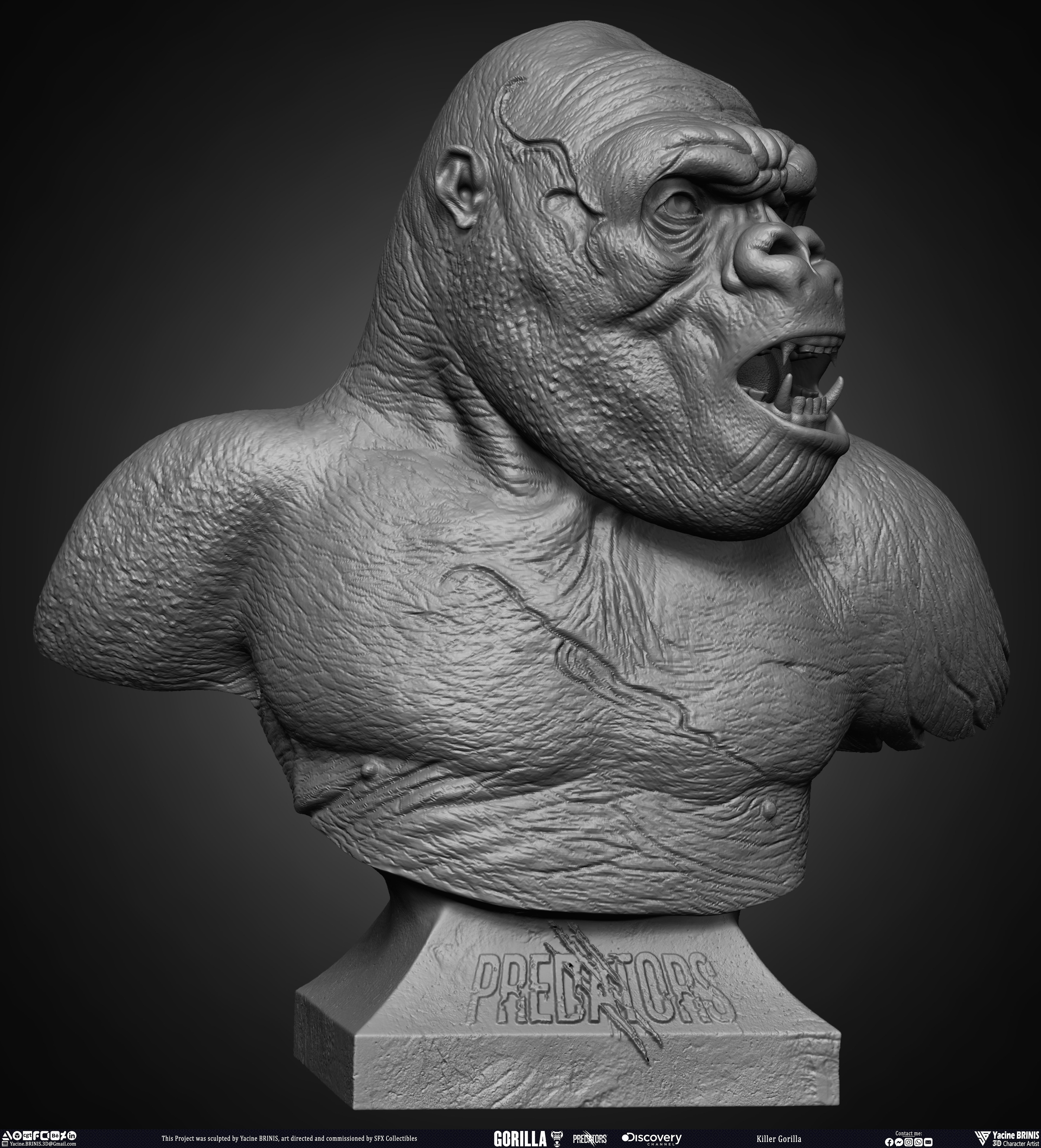 Killer Gorilla Predator sculpted by Yacine BRINIS 011