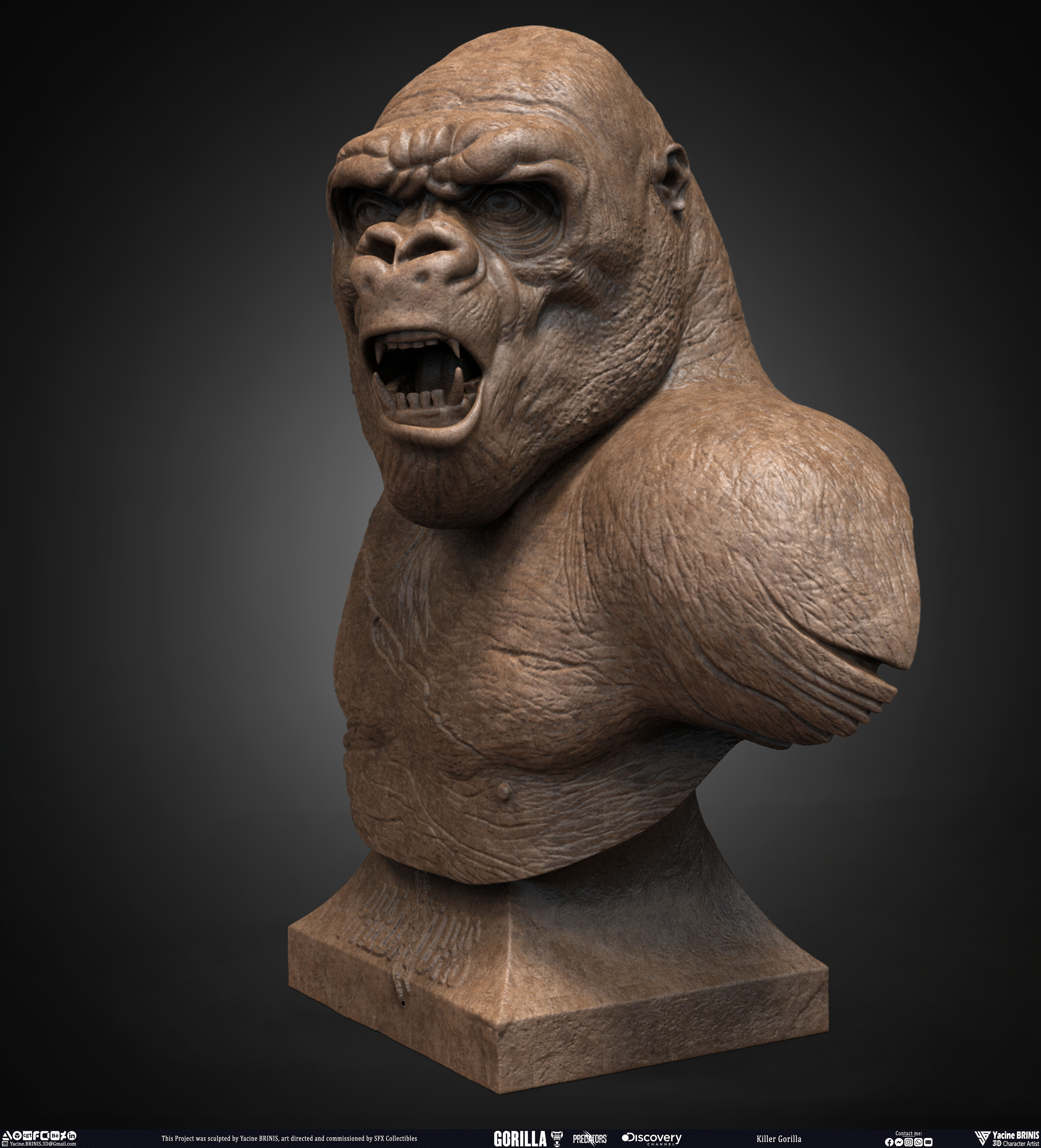 Killer Gorilla Predator sculpted by Yacine BRINIS 013