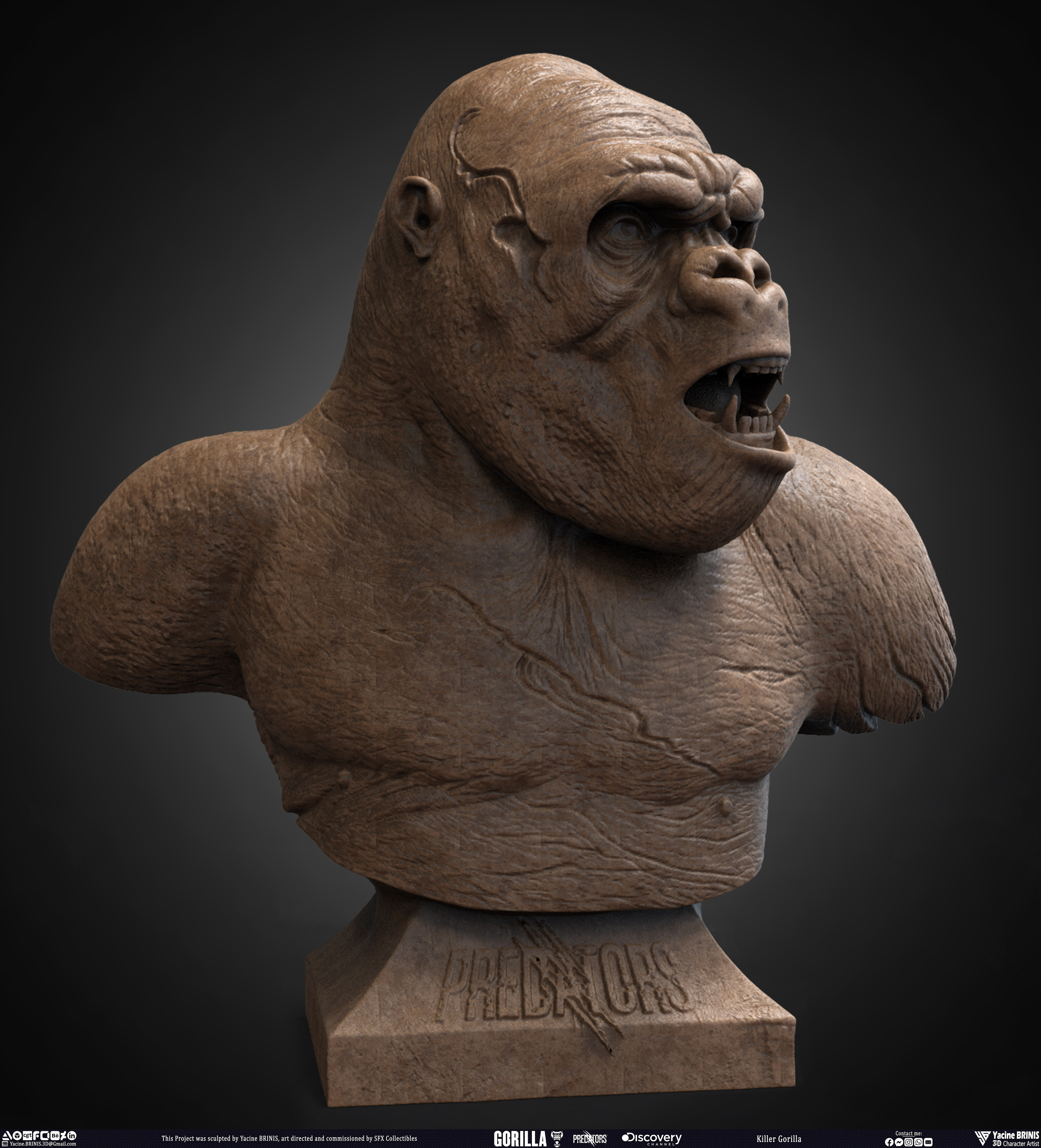 Killer Gorilla Predator sculpted by Yacine BRINIS 014