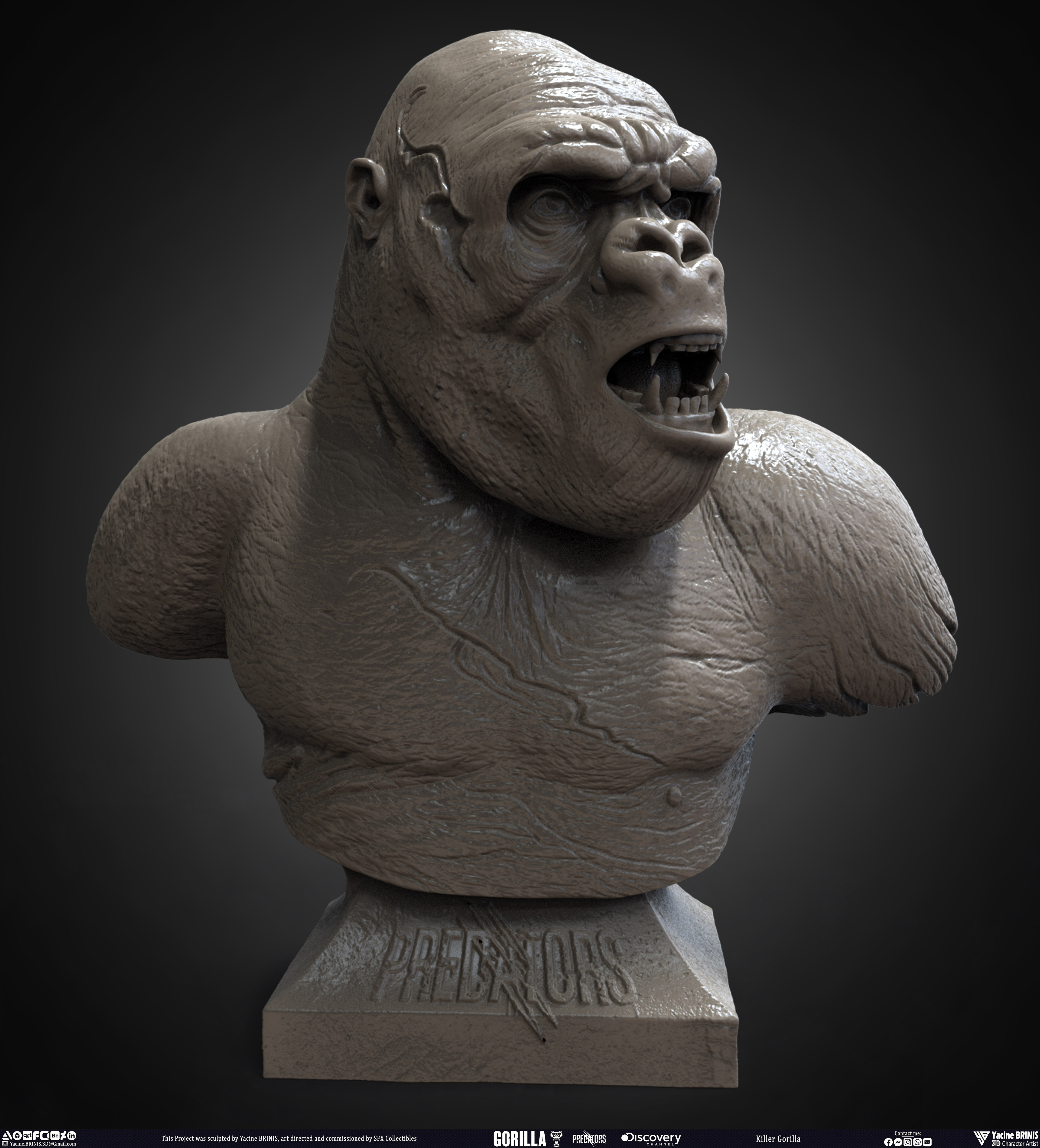 Killer Gorilla Predator sculpted by Yacine BRINIS 017