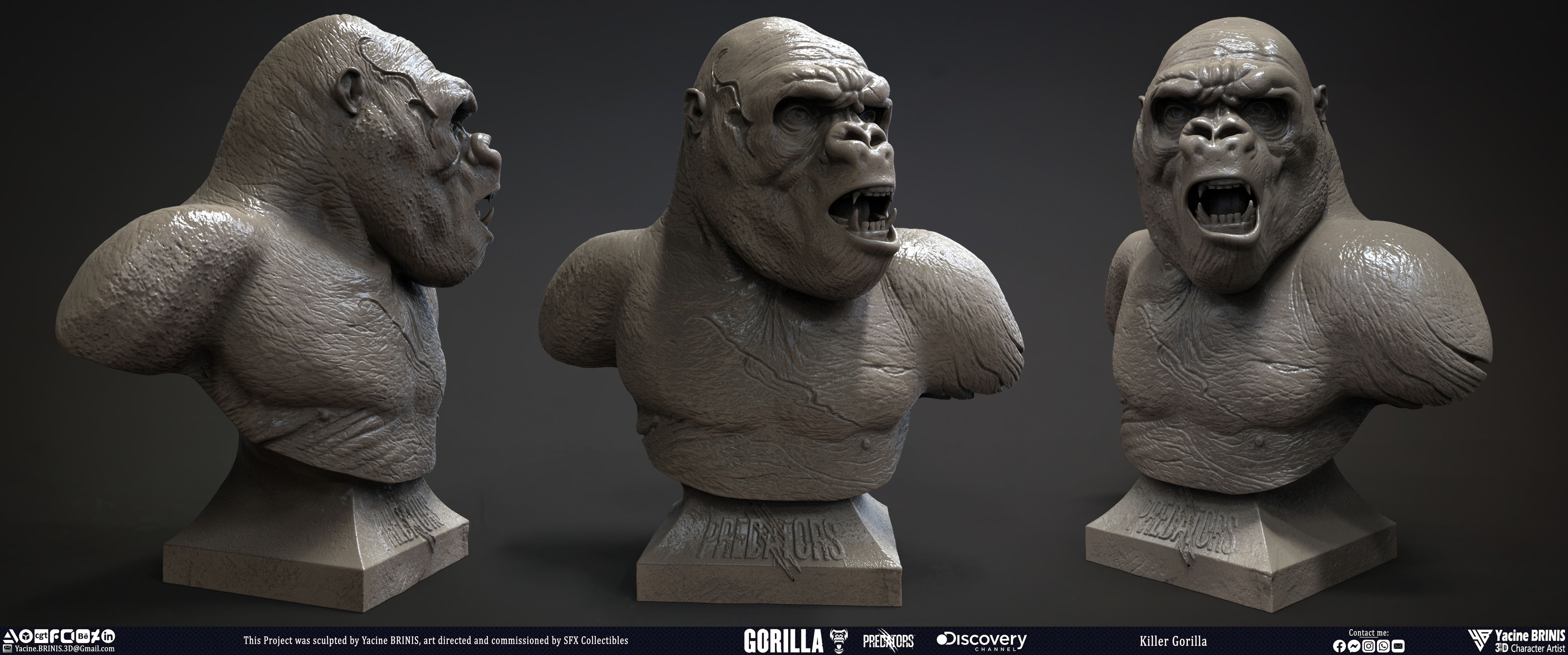 Killer Gorilla Predator sculpted by Yacine BRINIS 018