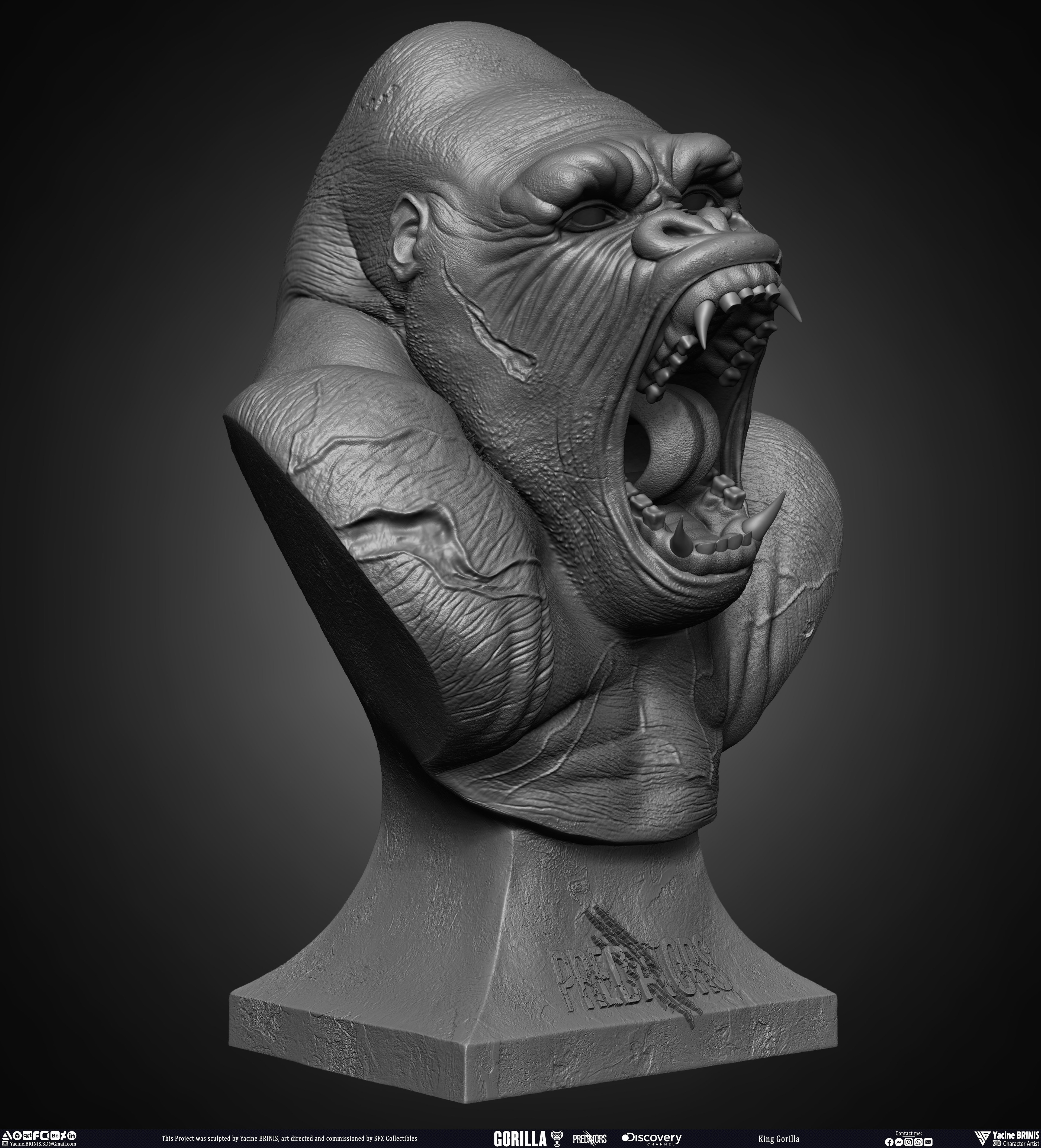 King Gorilla Predator sculpted by Yacine BRINIS 010