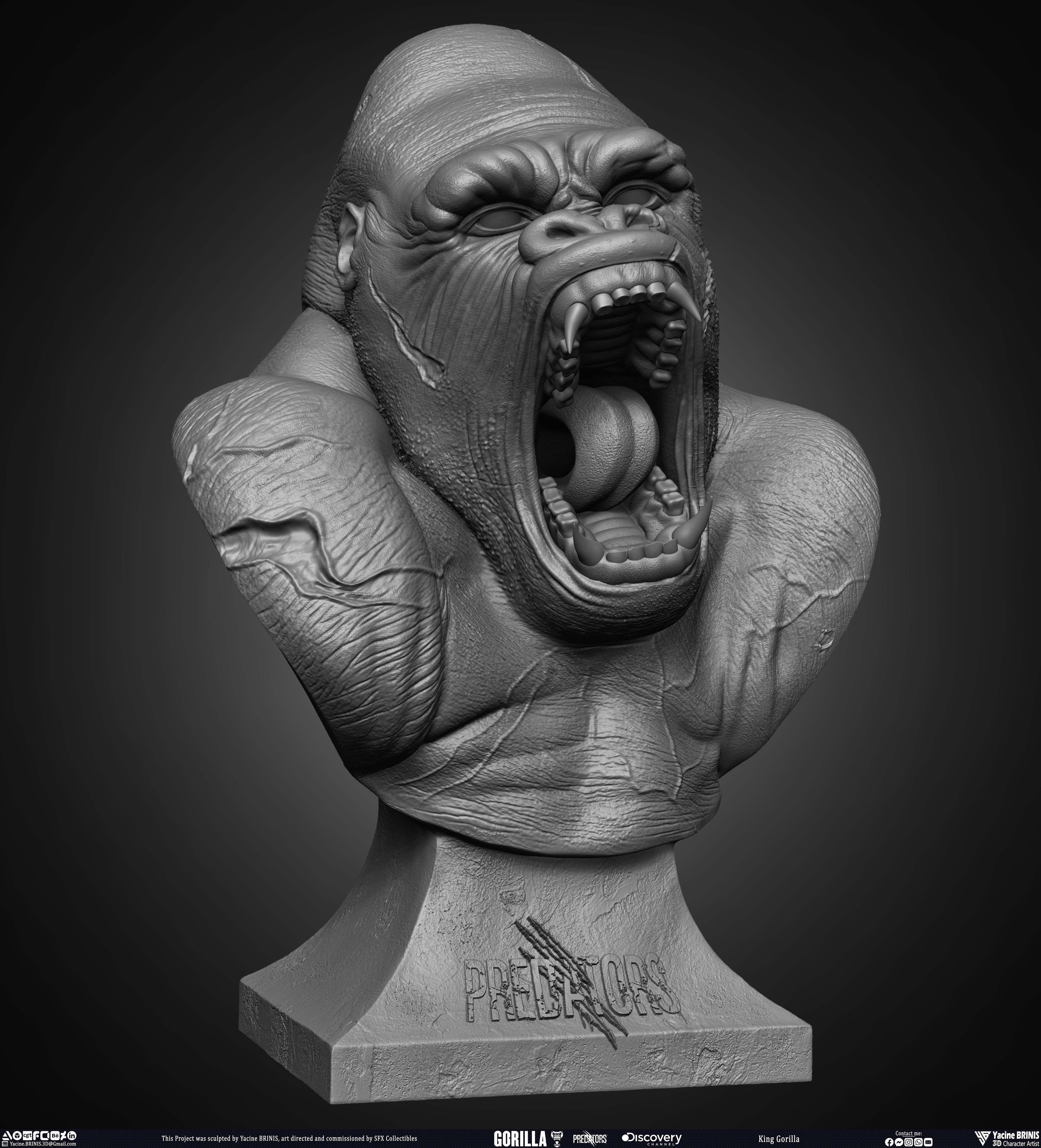 King Gorilla Predator sculpted by Yacine BRINIS 011