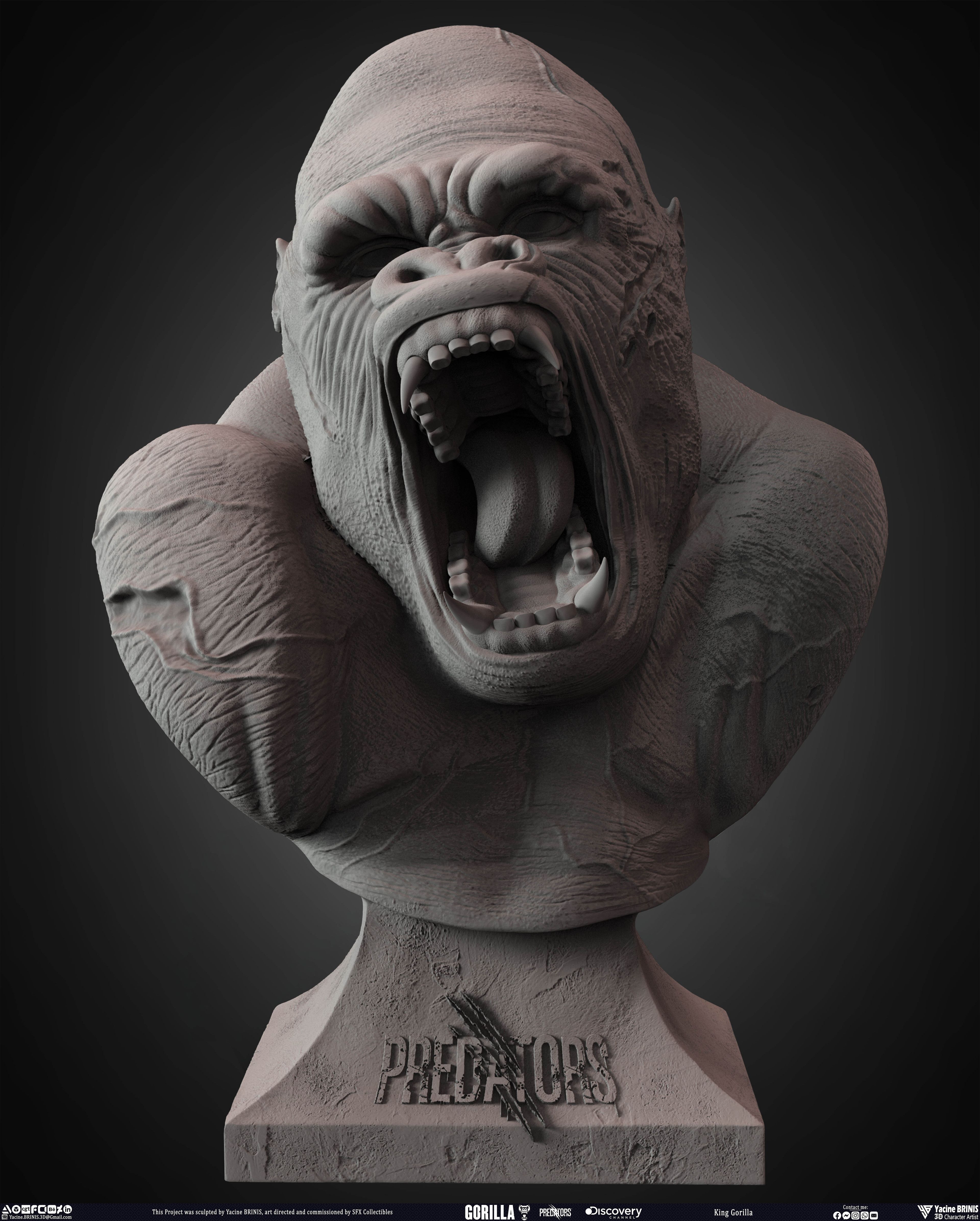 King Gorilla Predator sculpted by Yacine BRINIS 013