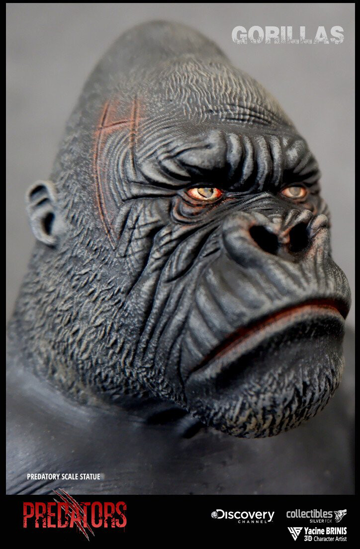 Silverback Gorilla Predator sculpted by Yacine BRINIS Printed by SFX Collectibles 002