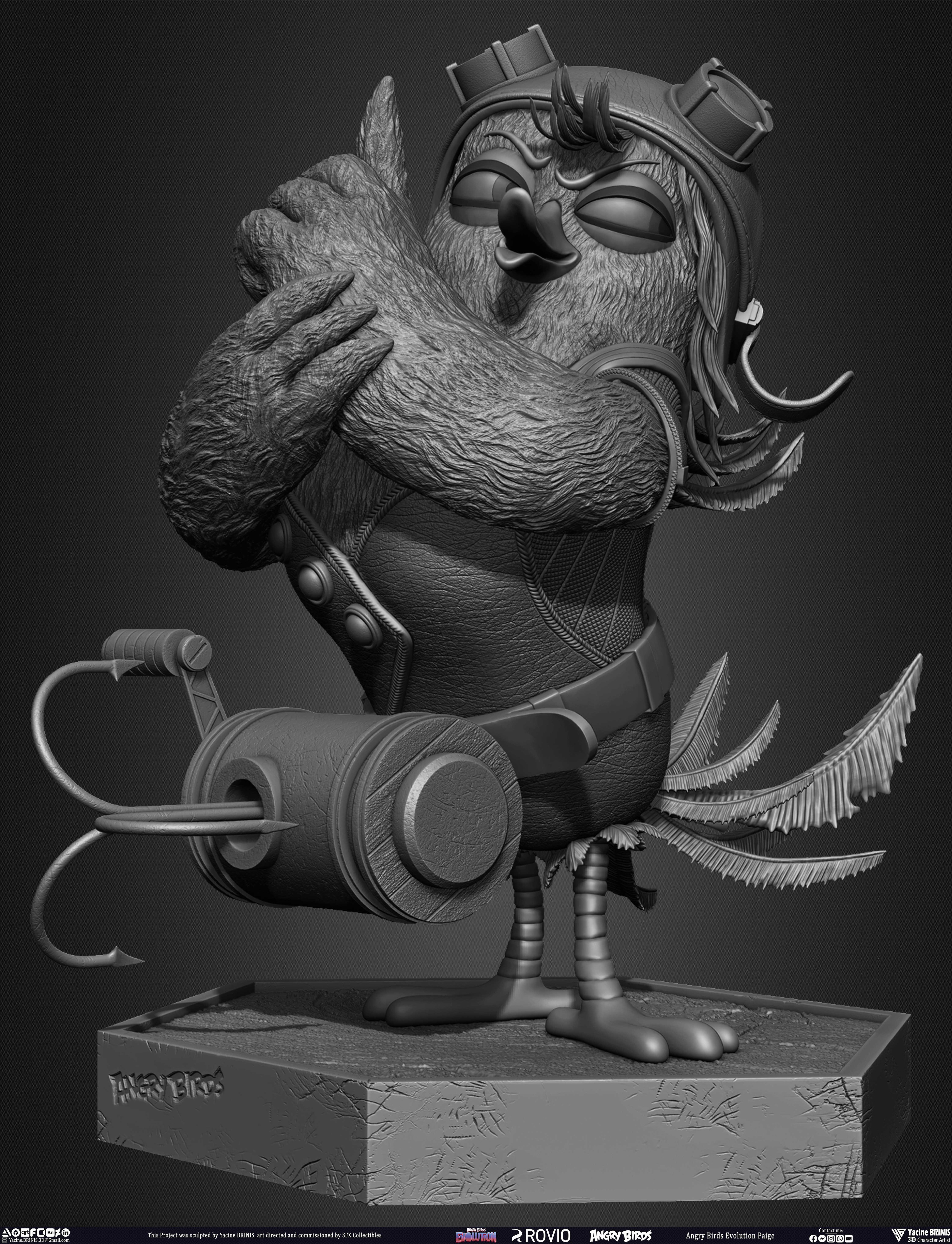 Paige Angry Birds Evolution Rovio sculpted by Yacine BRINIS 012