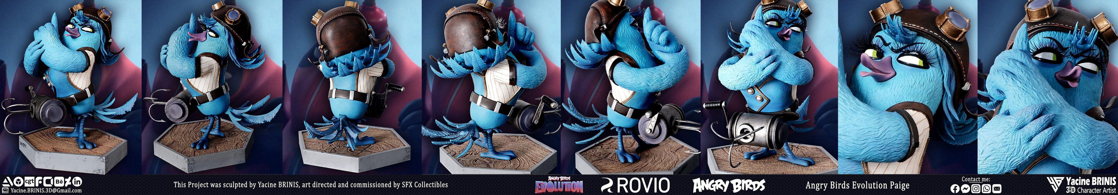 Paige Angry Birds Evolution Rovio sculpted by Yacine BRINIS Printed by SFX Collectibles 001