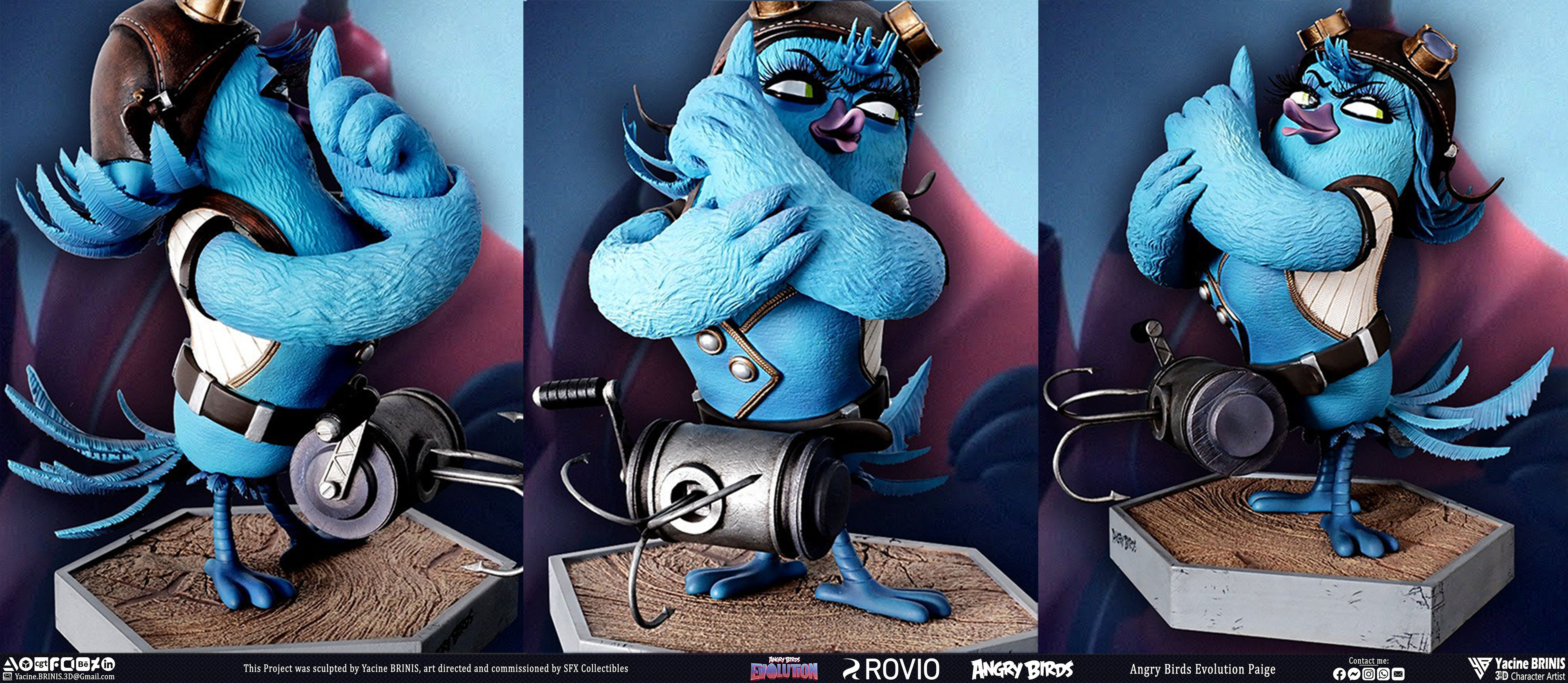 Paige Angry Birds Evolution Rovio sculpted by Yacine BRINIS Printed by SFX Collectibles 002