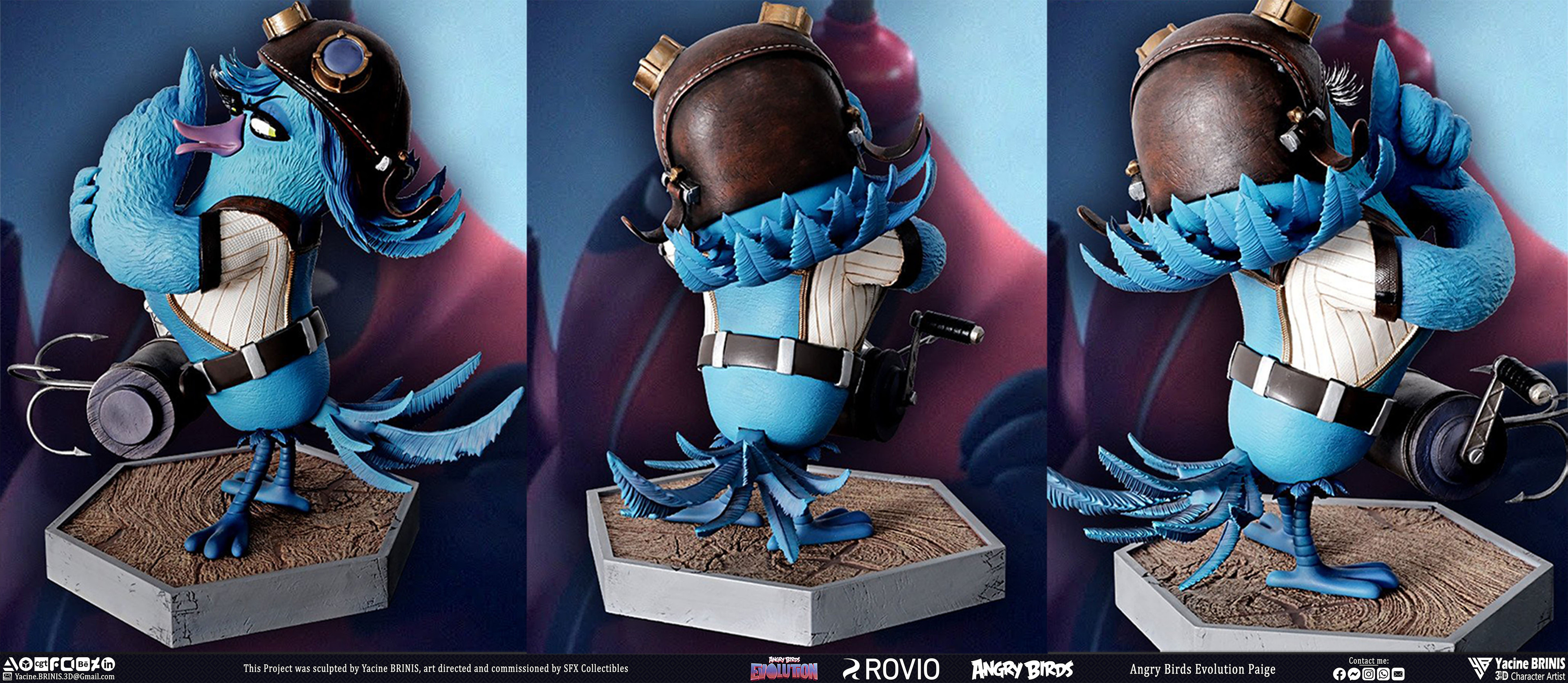 Paige Angry Birds Evolution Rovio sculpted by Yacine BRINIS Printed by SFX Collectibles 003