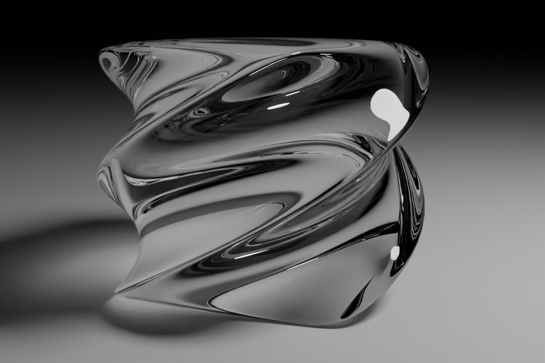 Artstation Twisty Glass Cube Blender