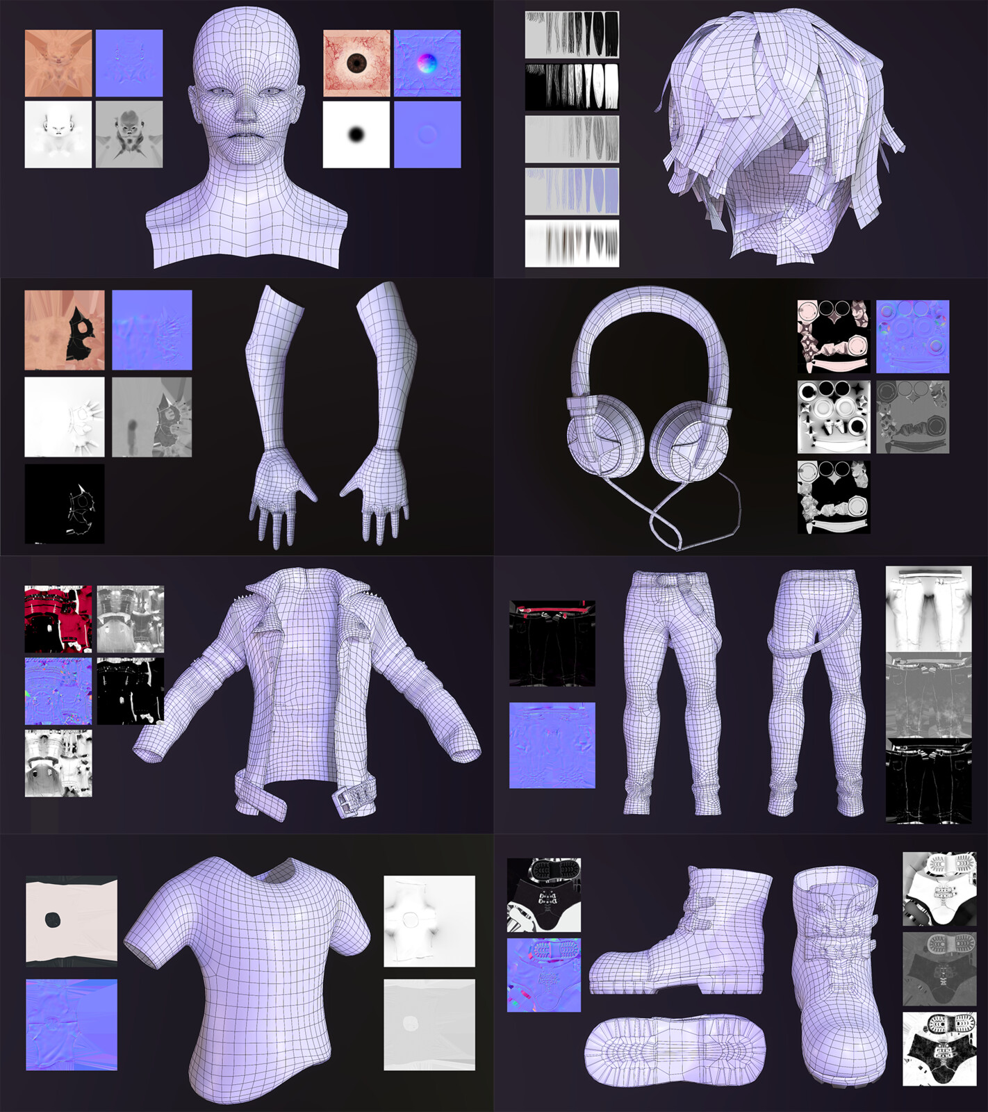 Wireframe and Texture maps