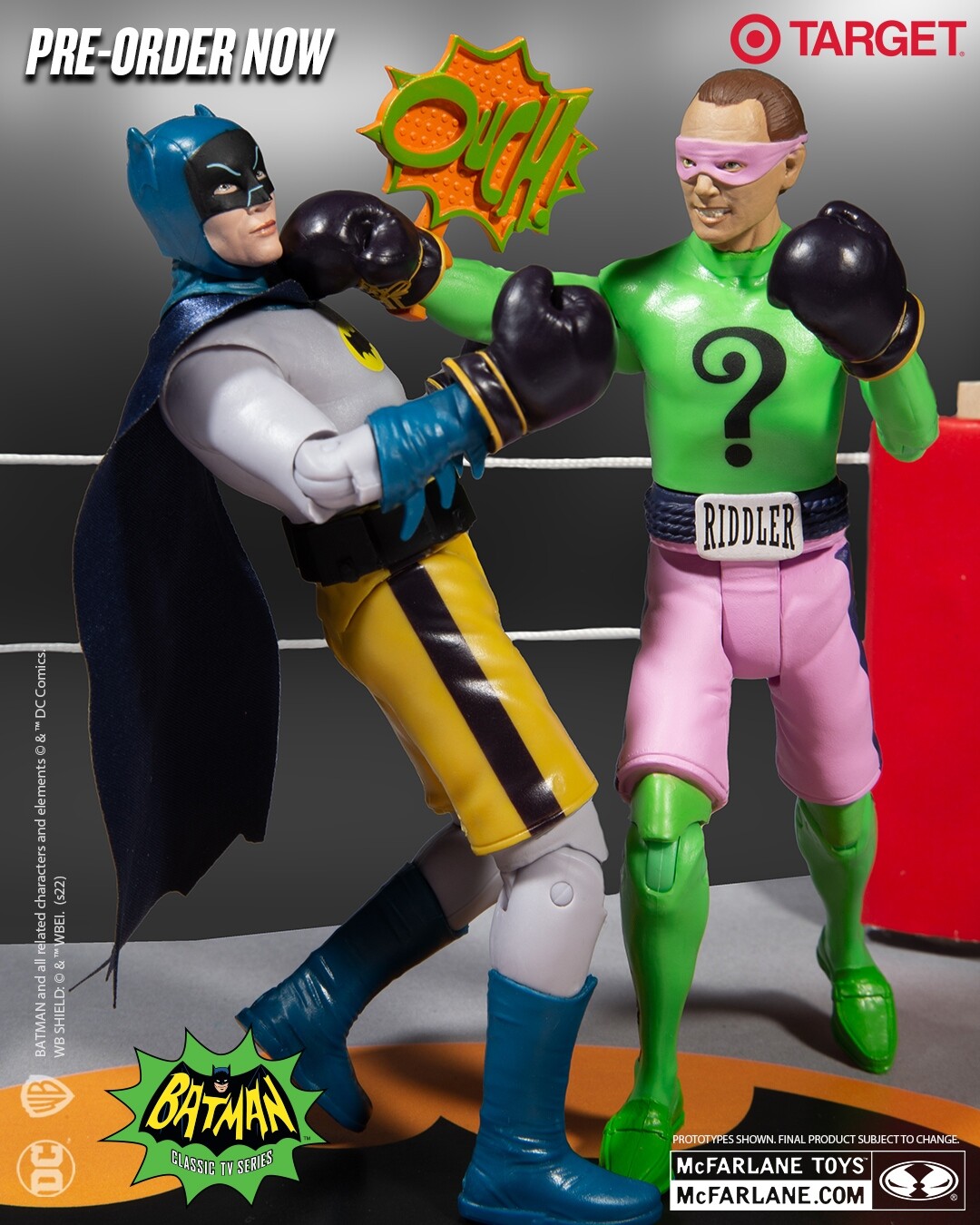 Batman 66 Boxing Batman and Joke - I helped sculpt the boxing gloves and with the engineering revisions to make them work on the figures.