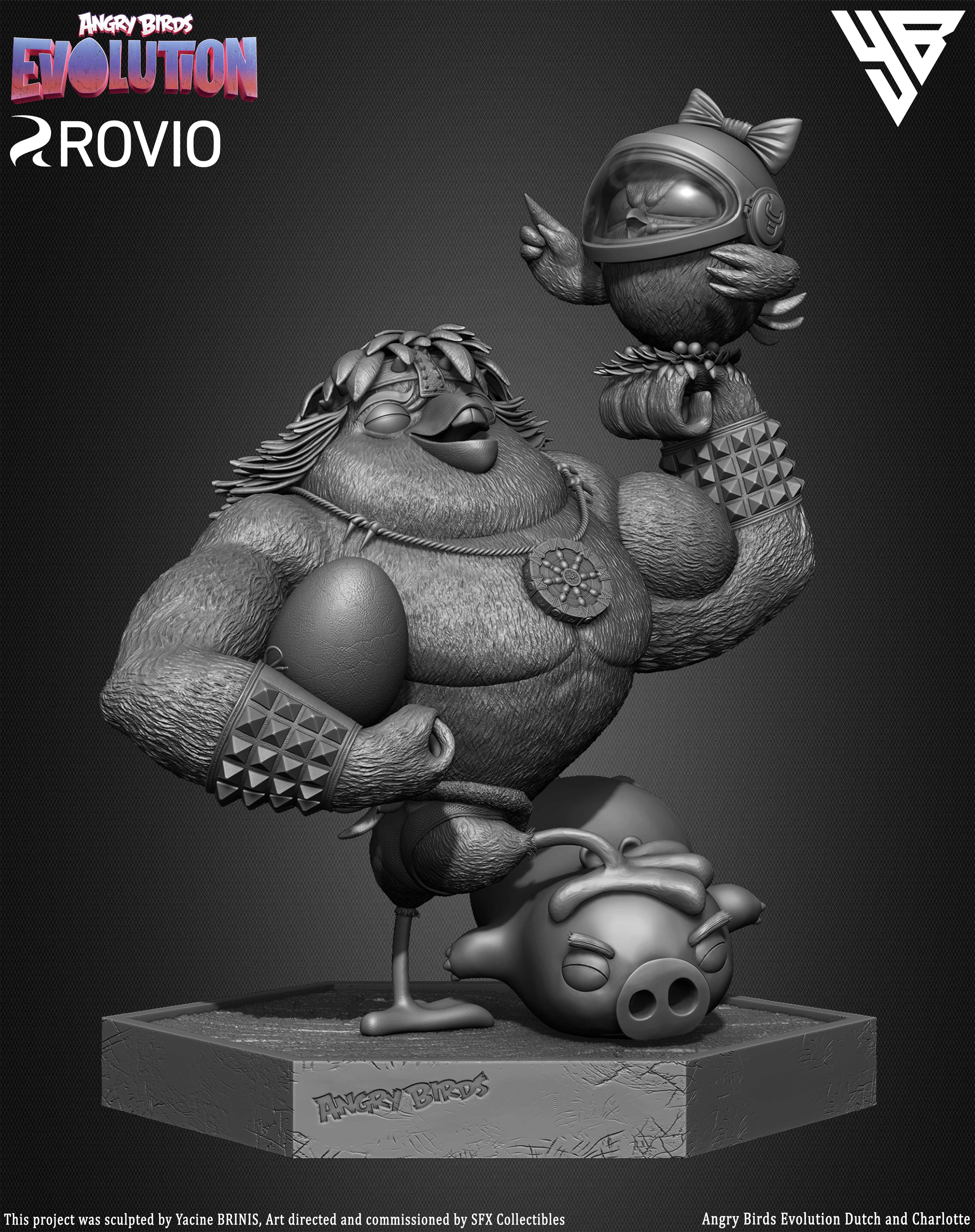 Dutch and Charlotte Angry Birds Evolution Rovio Entertainment Sculpted by Yacine BRINIS 001